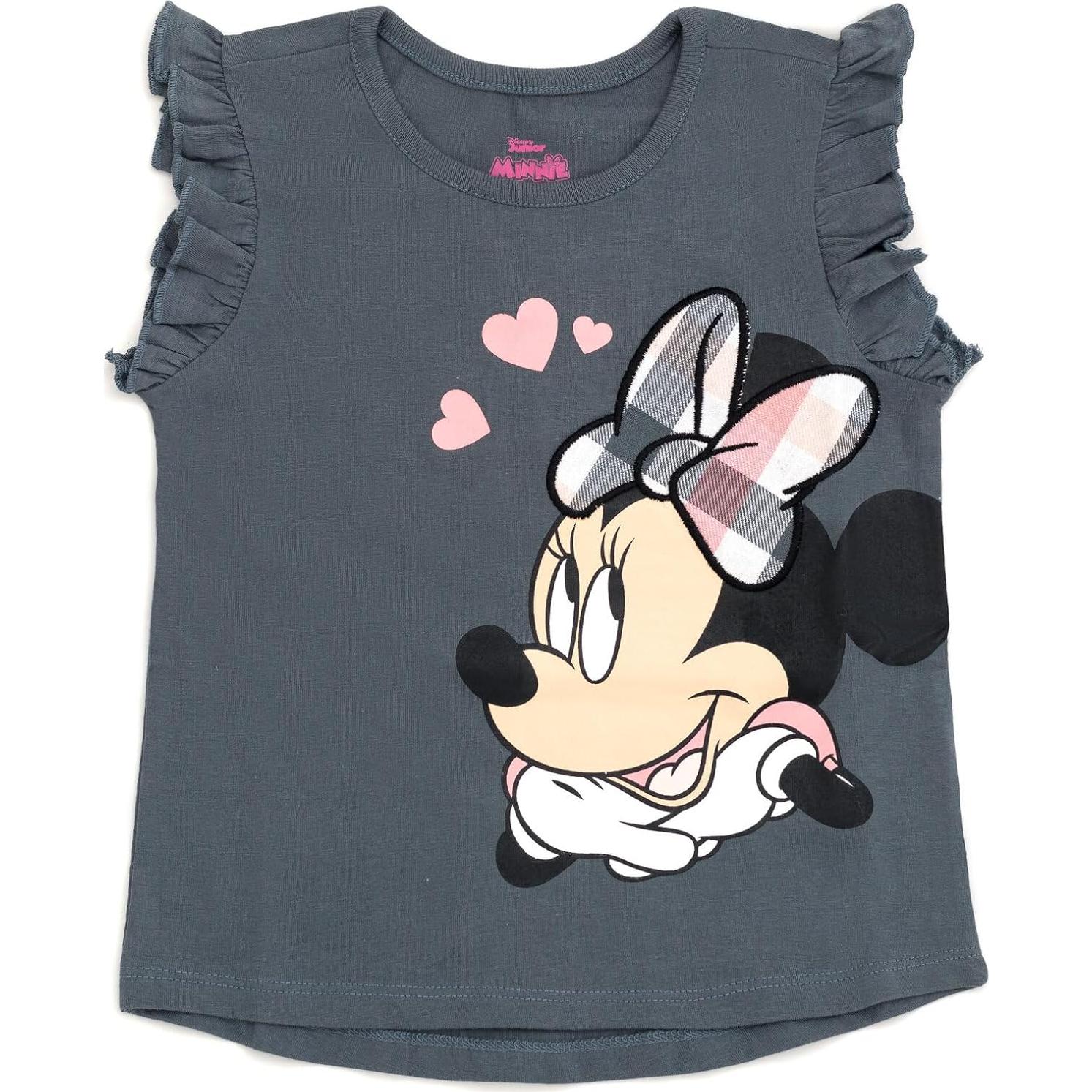 Conjunto Disney Camiseta y Falda a Cuadros Niña Minnie Mouse