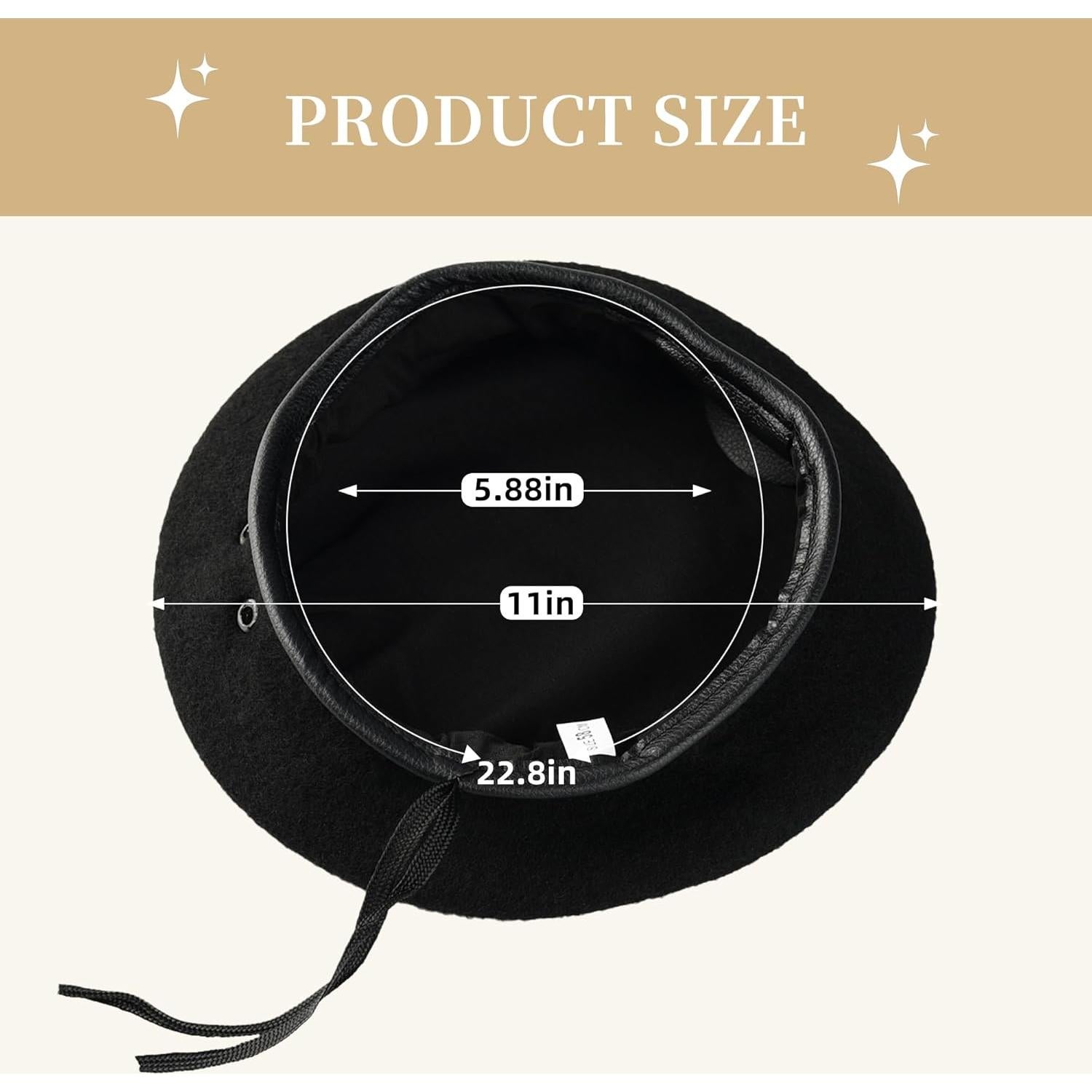 Gorro Beret Militar de Lana Verde Ejército Ajustable