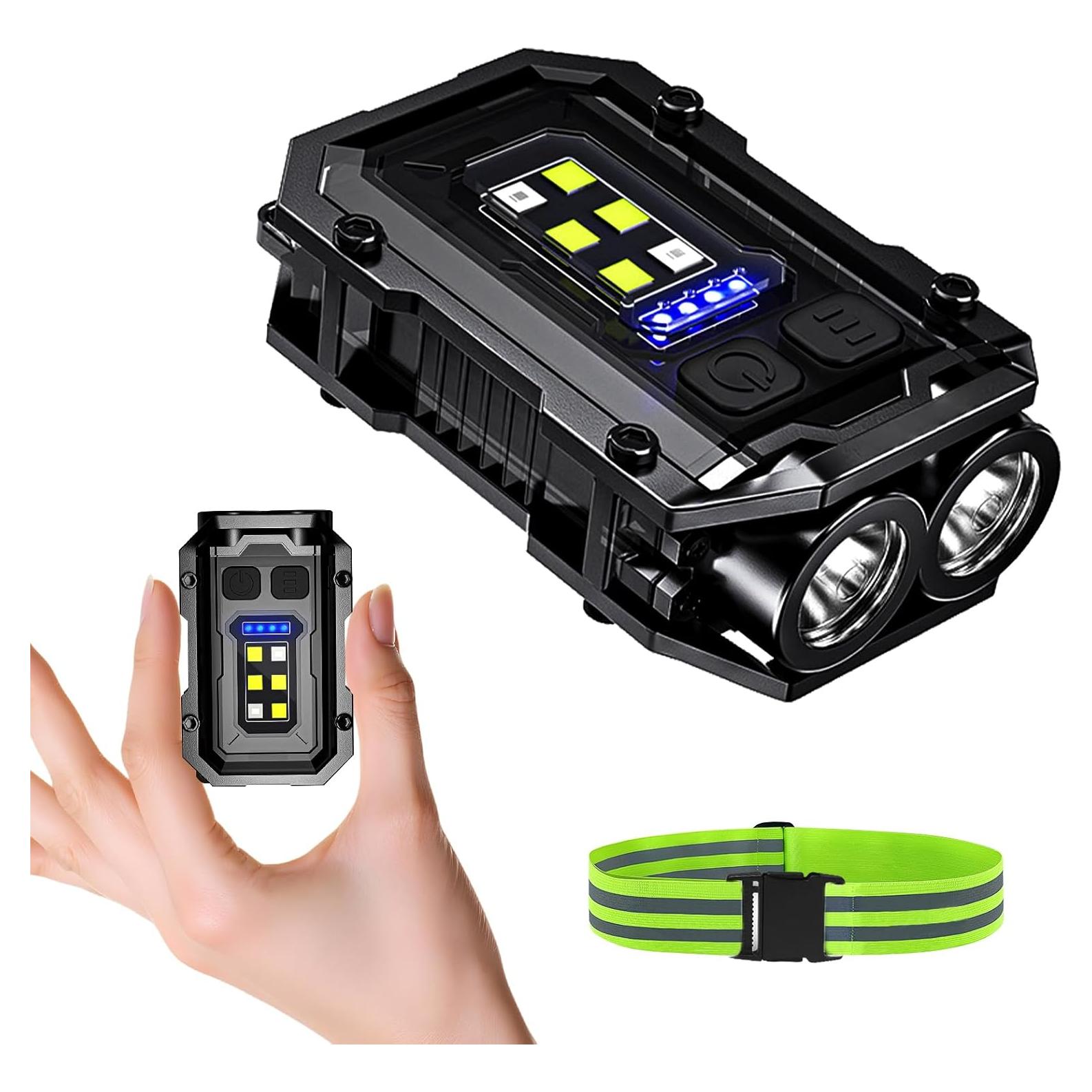 Linterna de Clip Vefhby YPD Recargable 8 Modos 500 Lúmenes