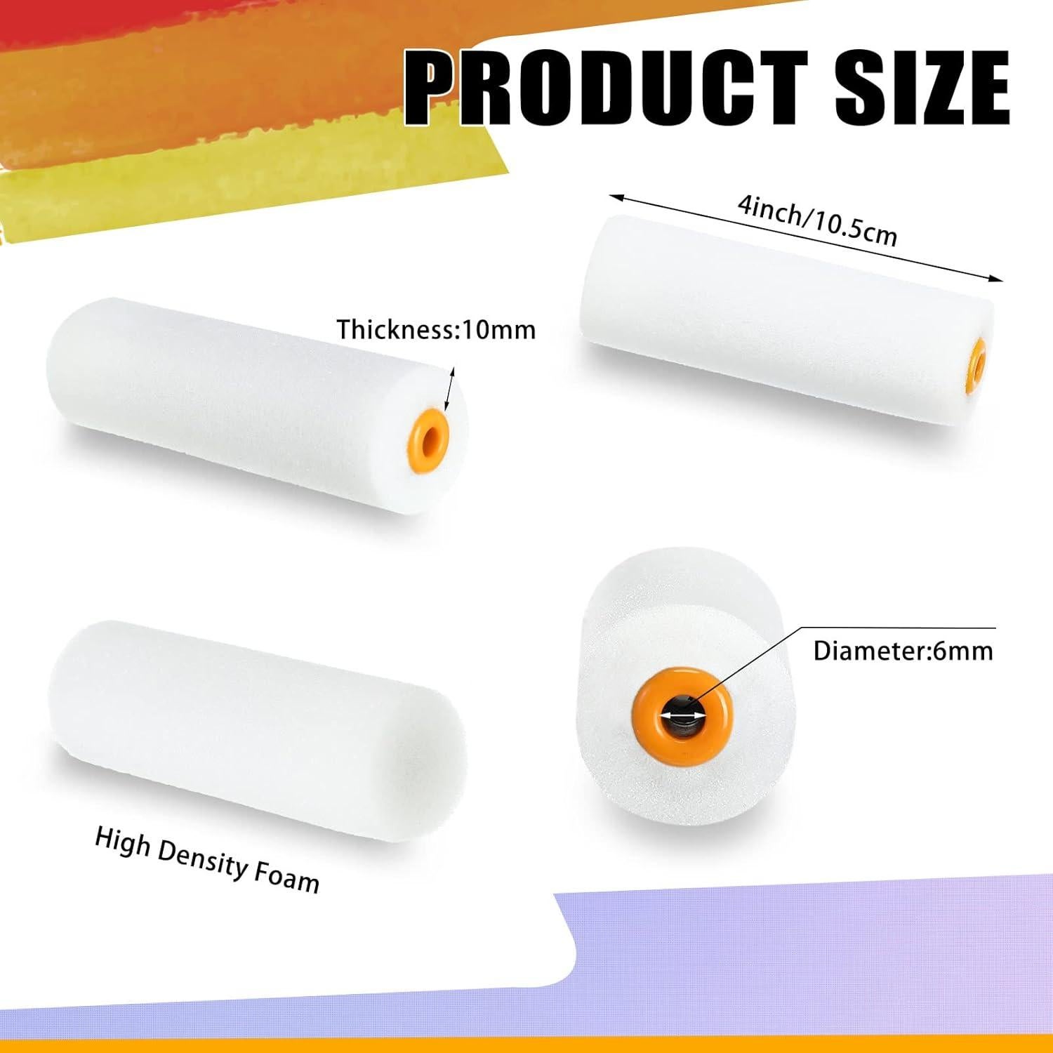 40 Fundas de Rodillo de Pintura Nuogo 10.16 cm Alta Densidad