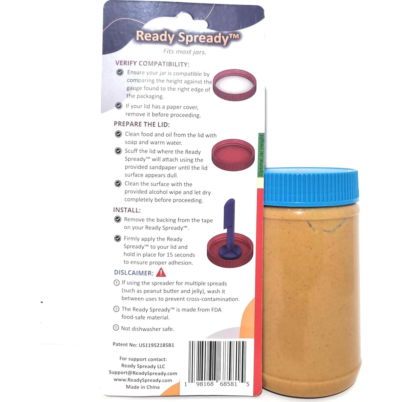 Esparcidor de Mantequilla de Maní Ready Spready - Tarros Regulares