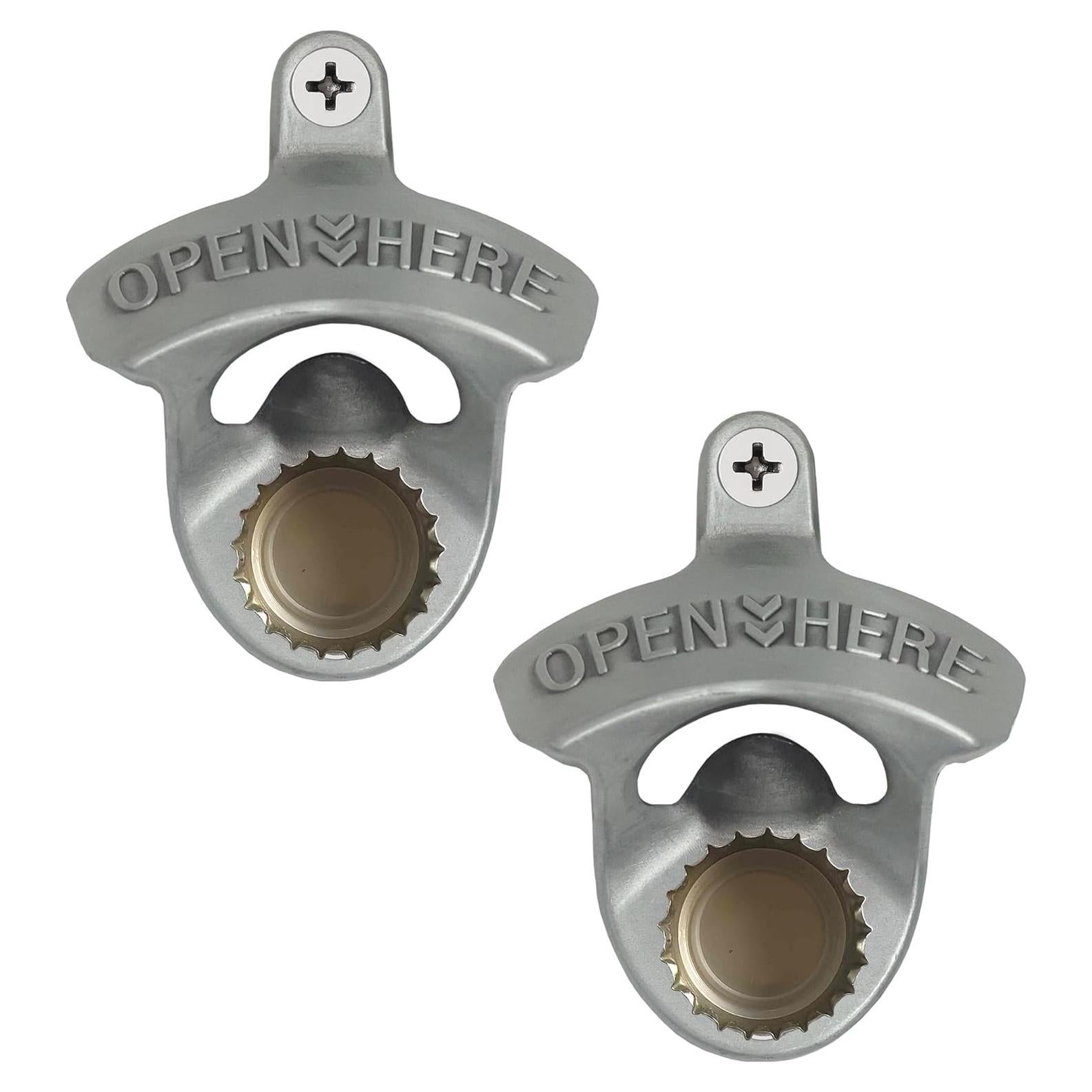 Abrebotellas de Pared HAIICEN Plata Envejecida 2 PCS