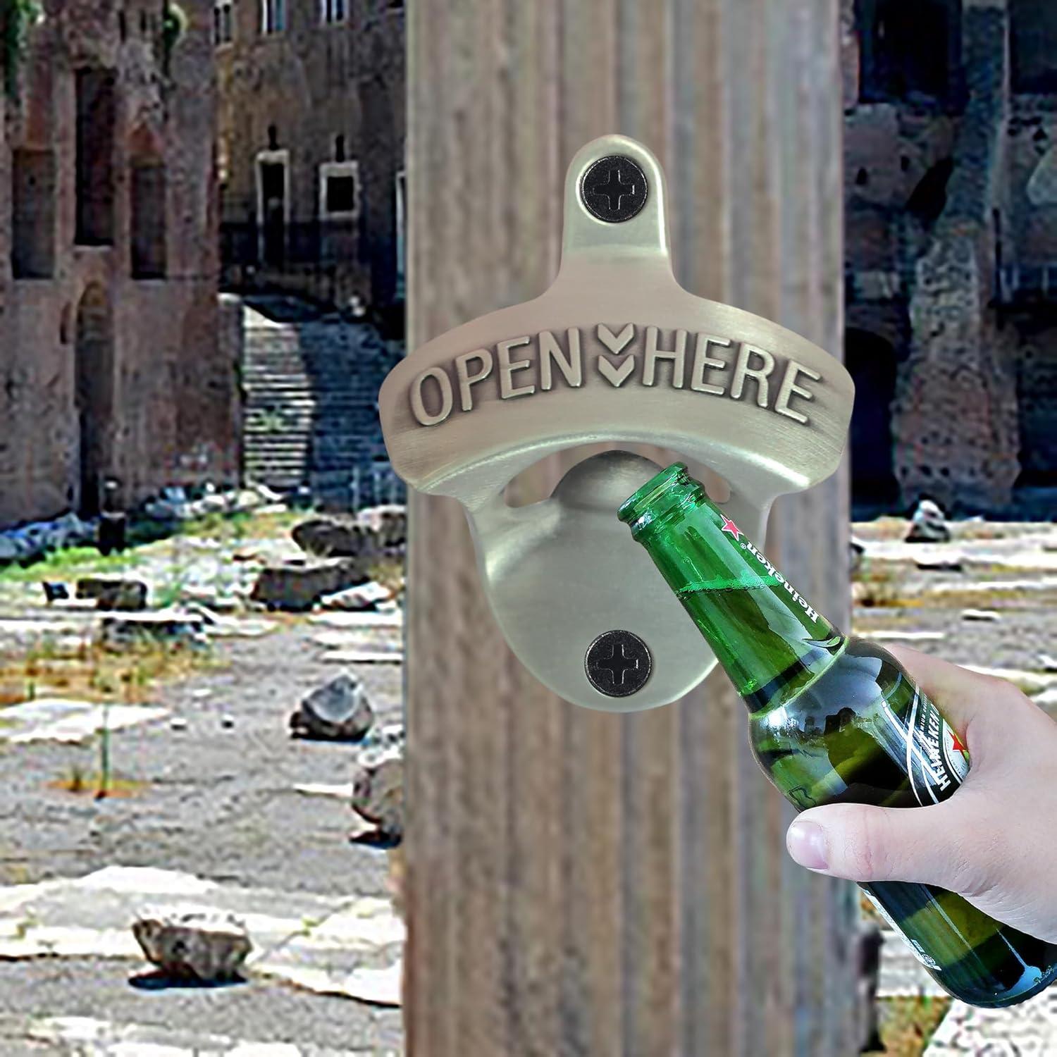 Abrebotellas de Pared HAIICEN Plata Envejecida 2 PCS