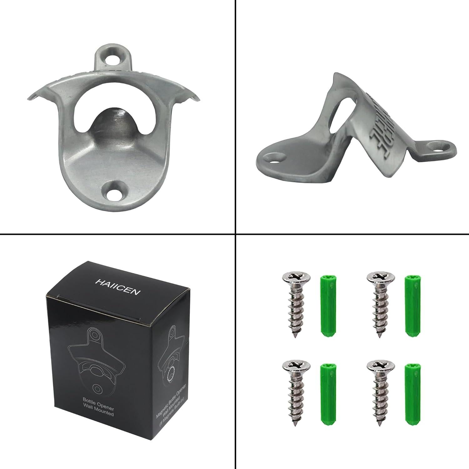 Abrebotellas de Pared HAIICEN Plata Envejecida 2 PCS