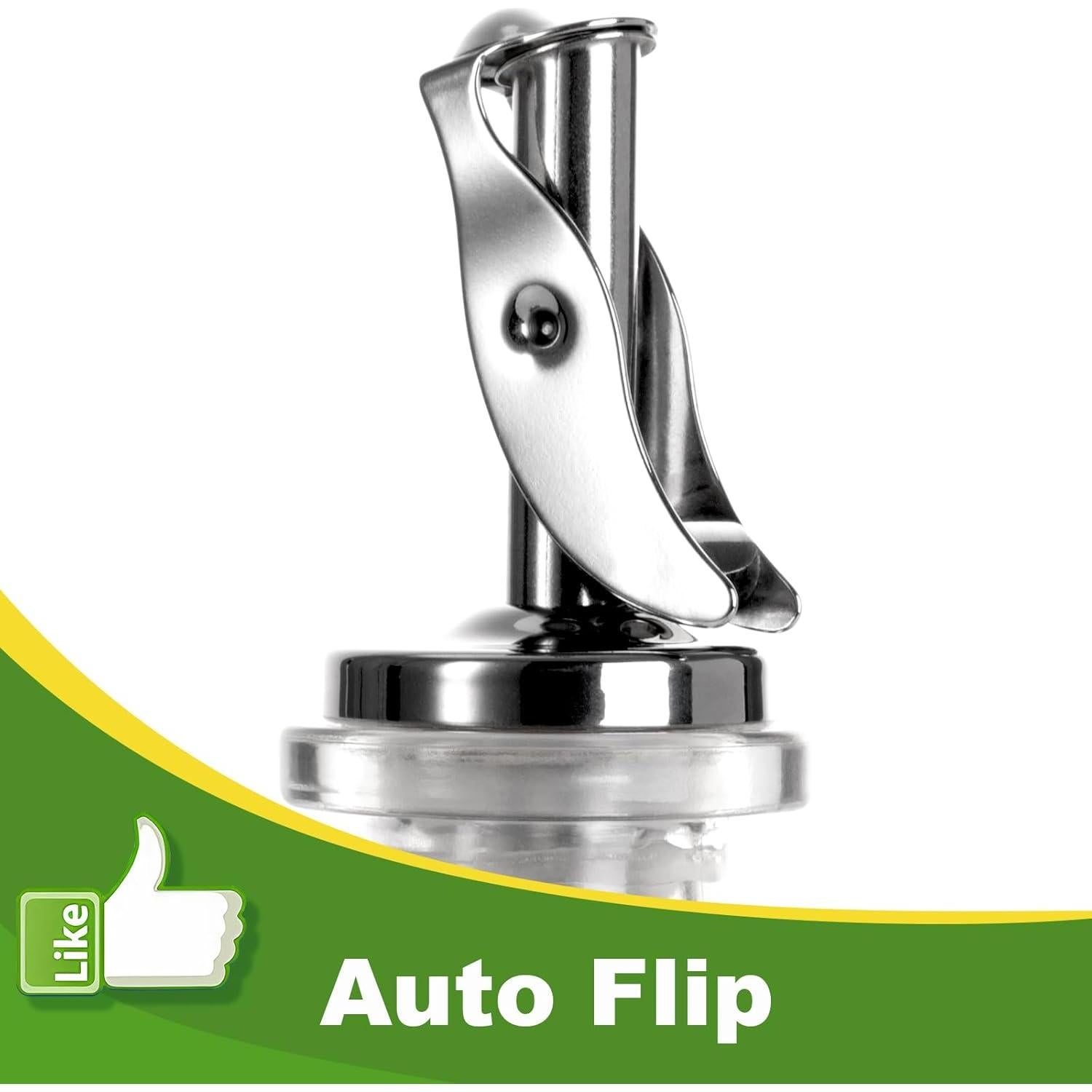 Paquete de 4 vertedores automáticos Lu-lupour para licor y aceite