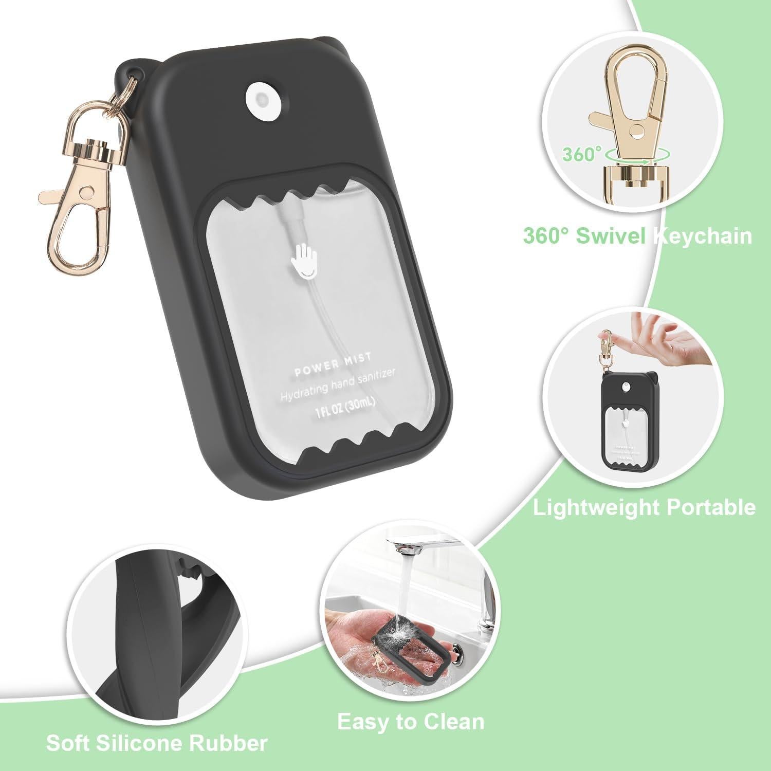 Funda de Silicona para Spray Desinfectante Touchland Negro