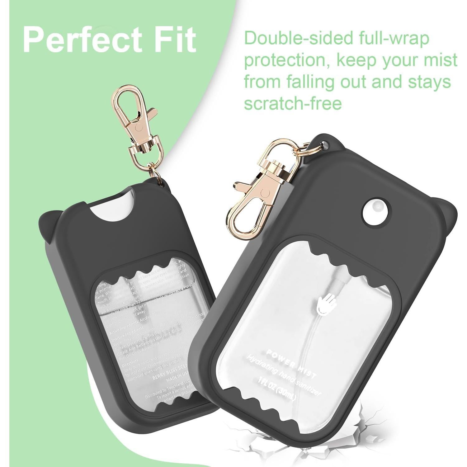 Funda de Silicona para Spray Desinfectante Touchland Negro