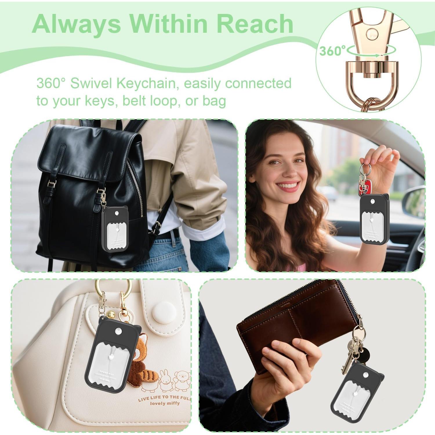 Funda de Silicona para Spray Desinfectante Touchland Negro