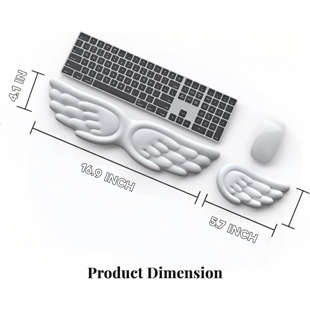 Reposamuñecas Ergonómico LeapDen Ala de Ángel 43.2x10.2cm