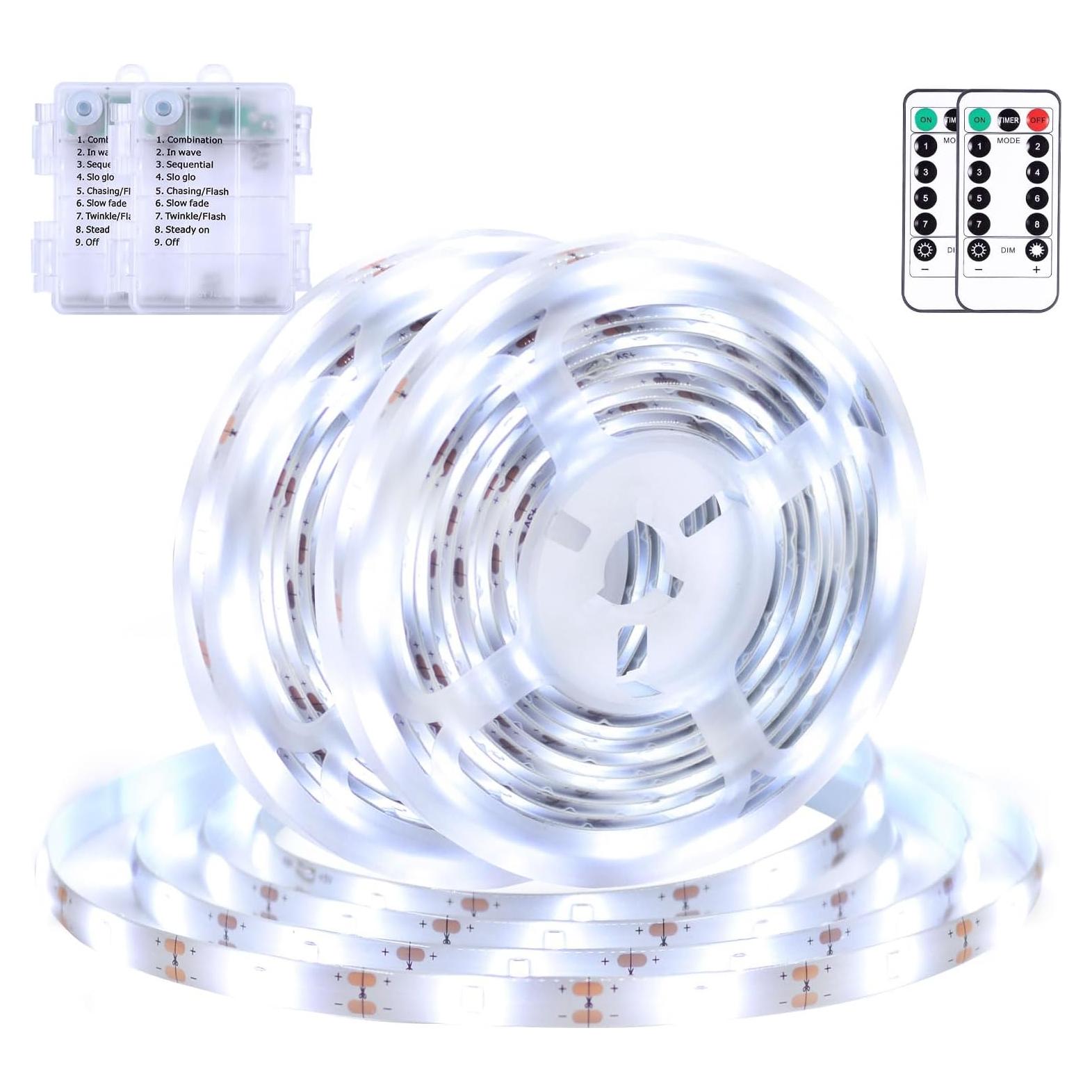 Tiras de Luz LED Echosari 2 PCS 3m Autoadhesivas con Control Remoto