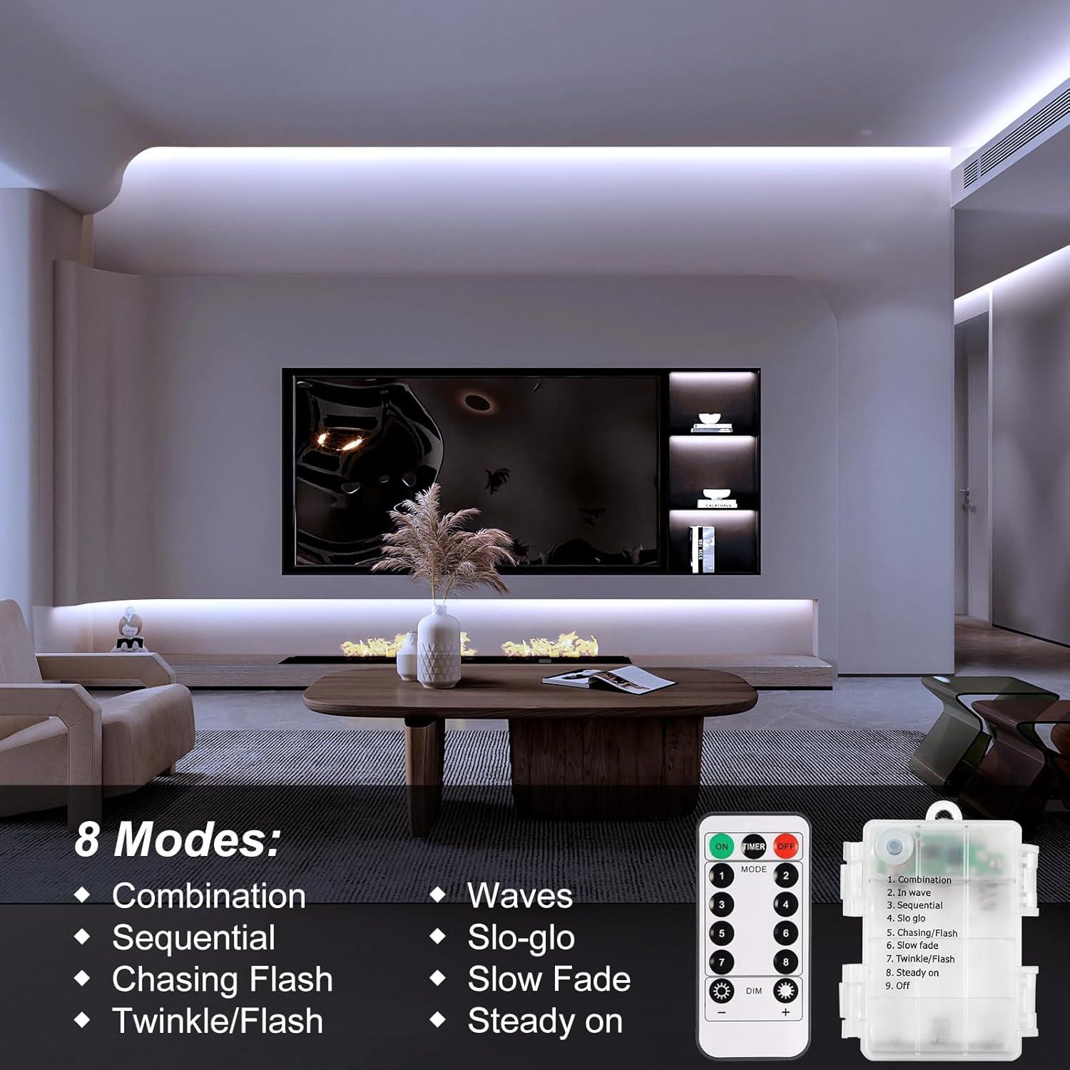 Tiras de Luz LED Echosari 2 PCS 3m Autoadhesivas con Control Remoto