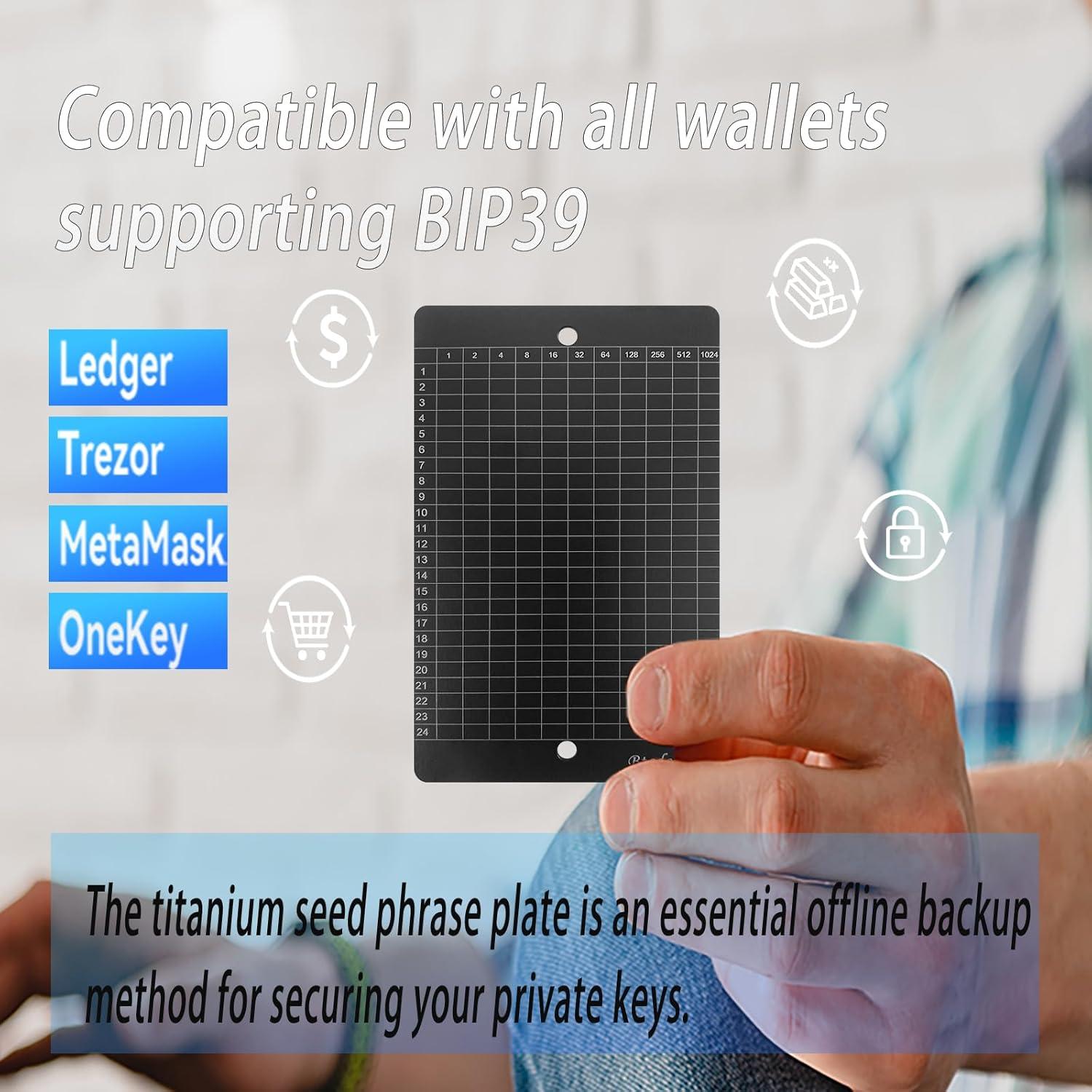 Almacenamiento Frases Semilla Titanio Btcdove - Billetera Fría
