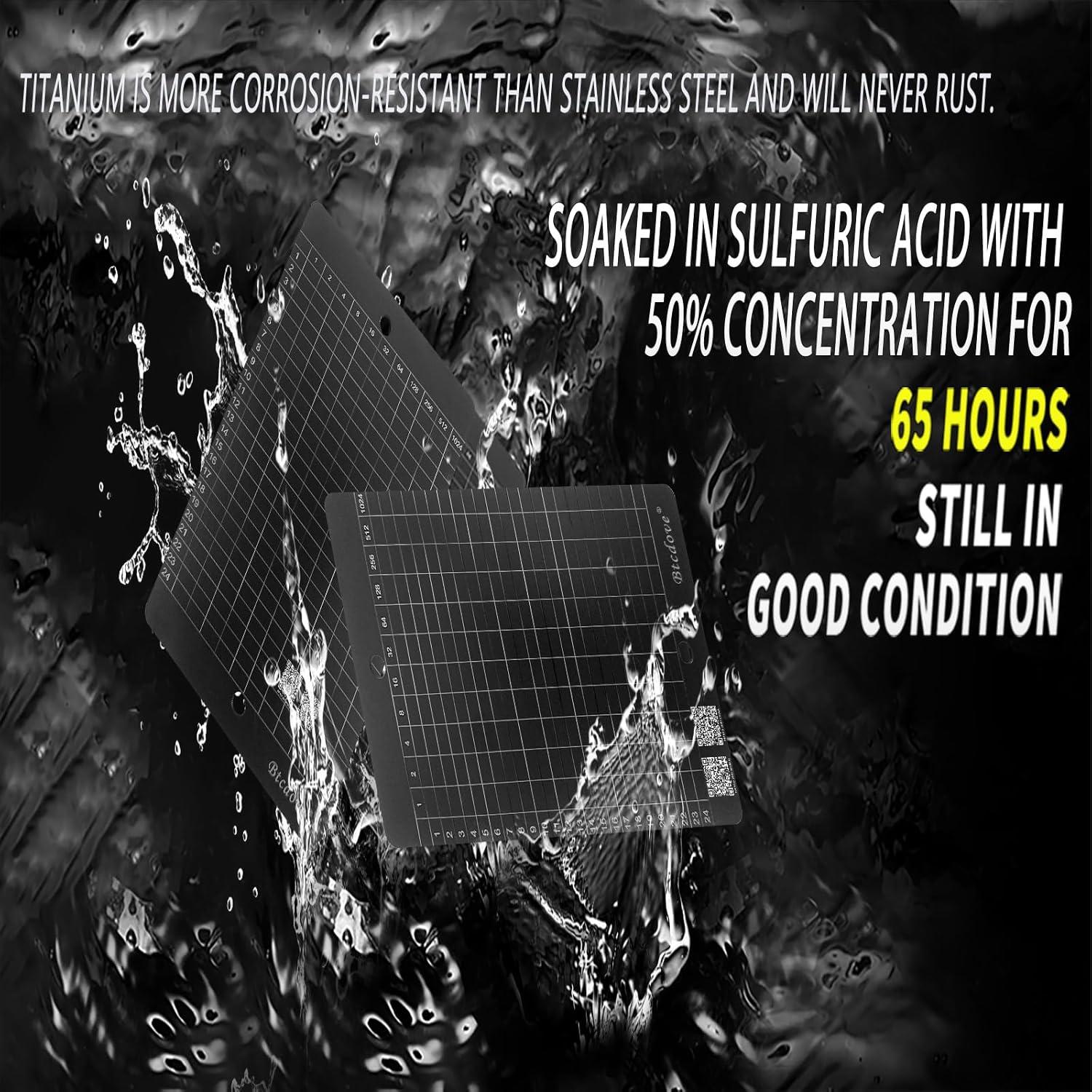 Almacenamiento Frases Semilla Titanio Btcdove - Billetera Fría