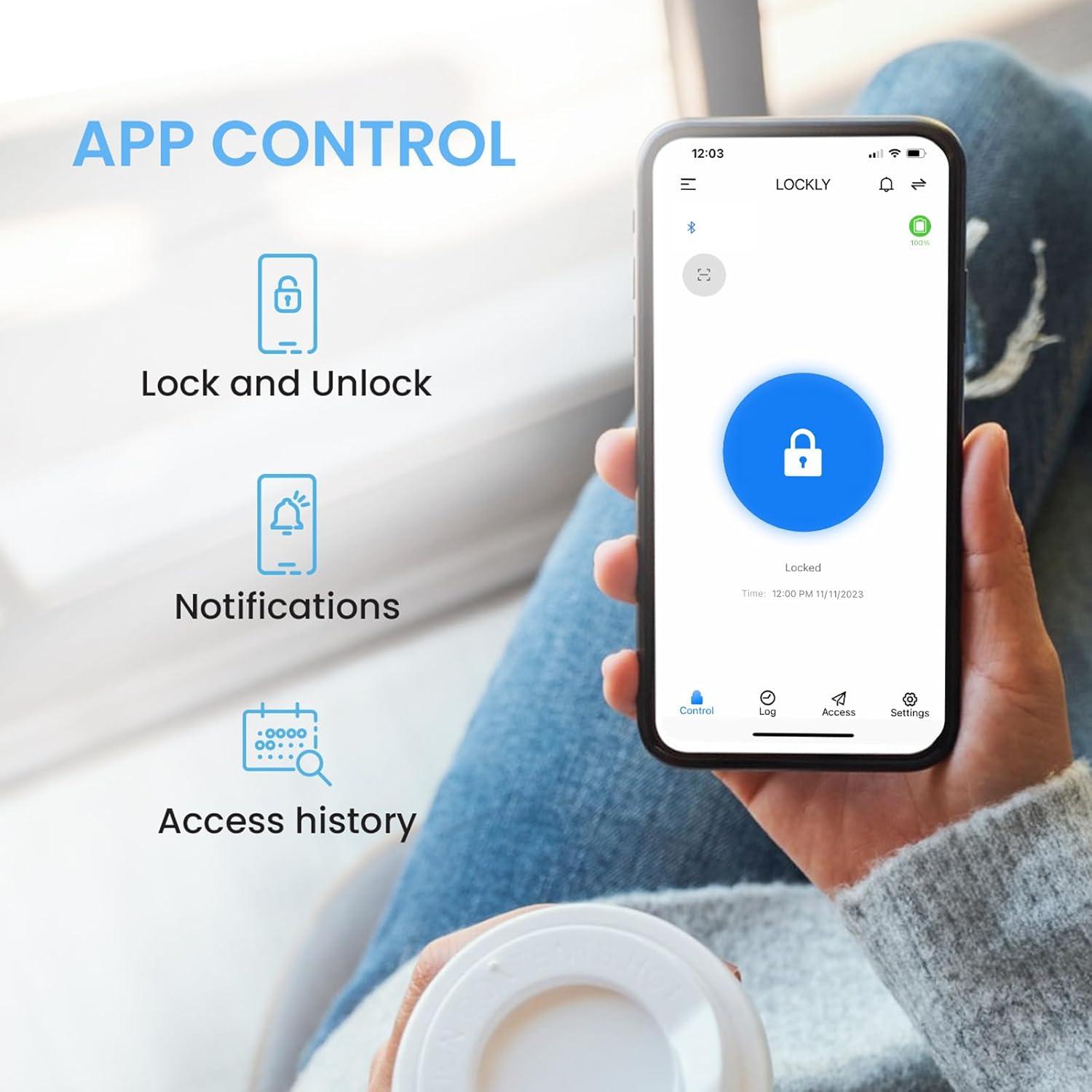 Cerradura Inteligente Lockly PGD7SMB Bluetooth con Teclado