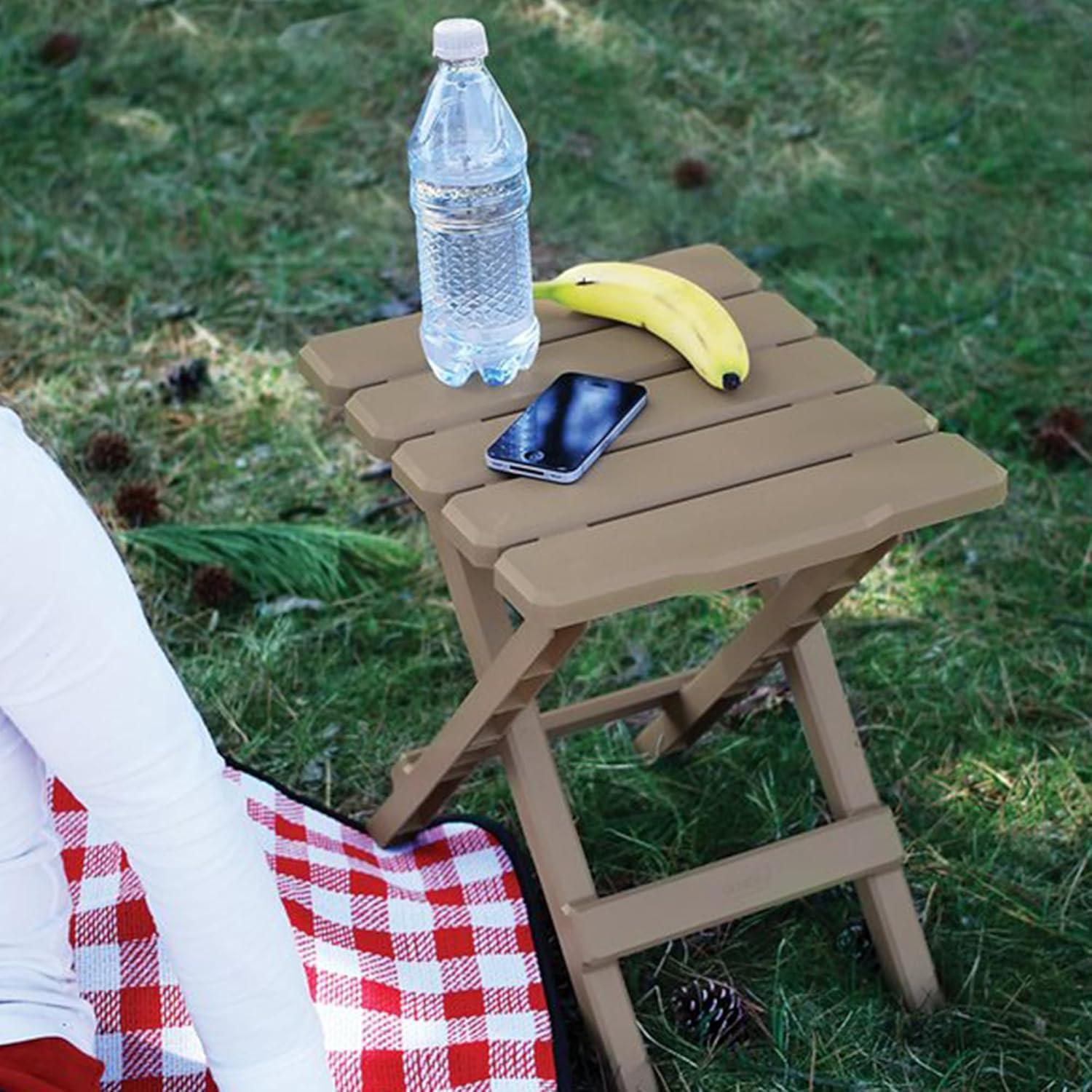 Mesa Lateral Plegable Camco Adirondack Taupe 30x35 cm