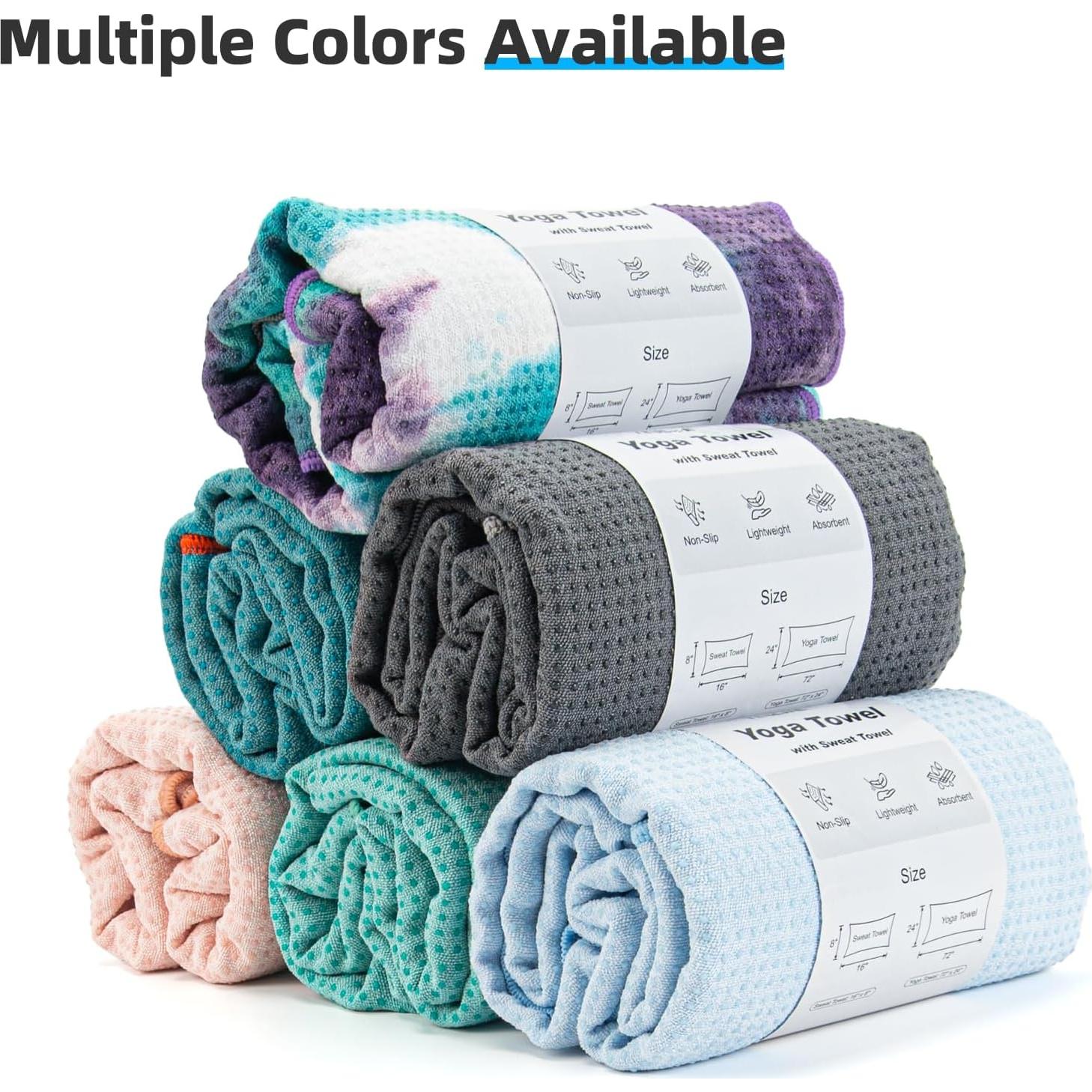 Toalla de Yoga Antideslizante YESLIFE 183x61 cm Microfibra Cian