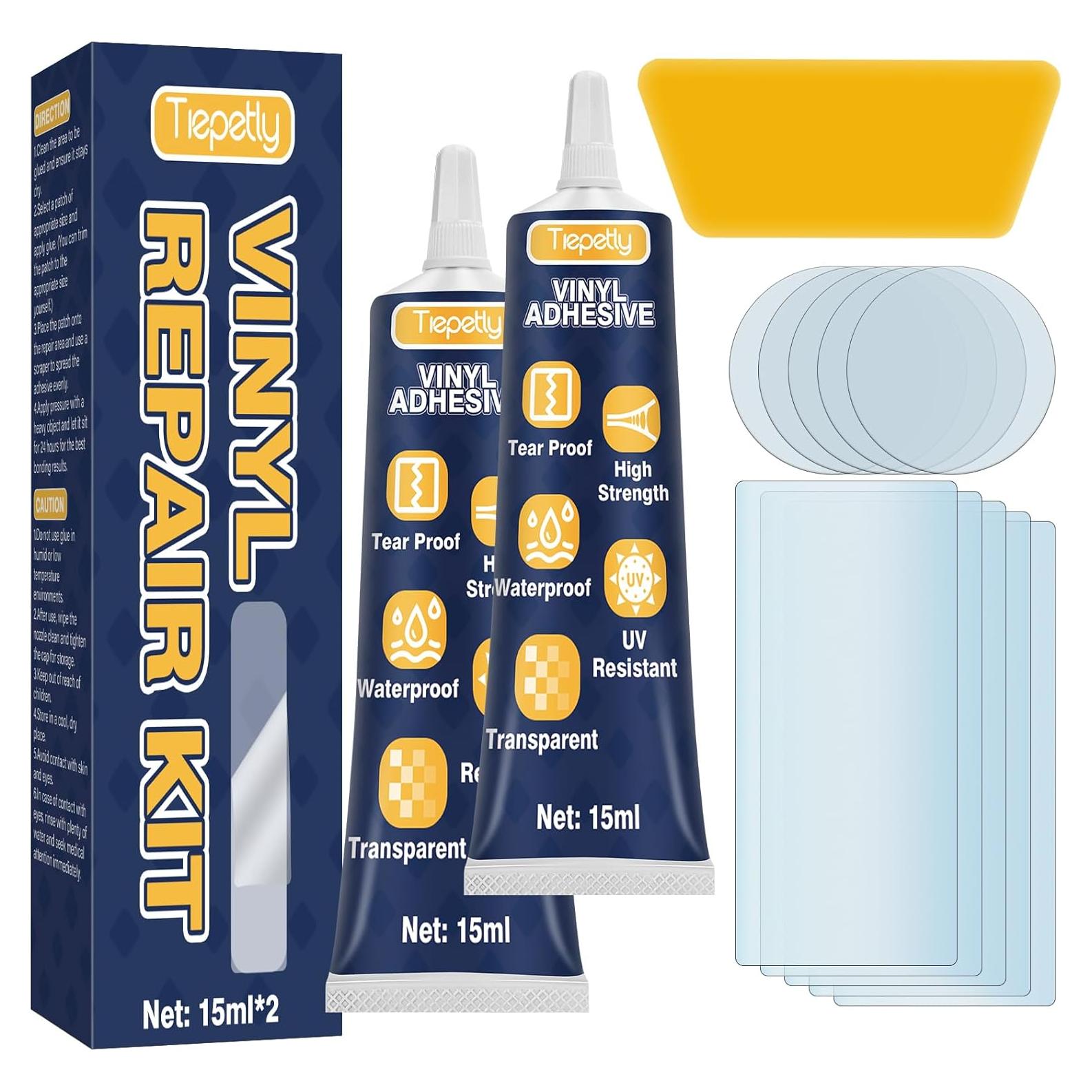 Kit de Reparación de Vinilo Tiepetly 15ml 2pack Impermeable