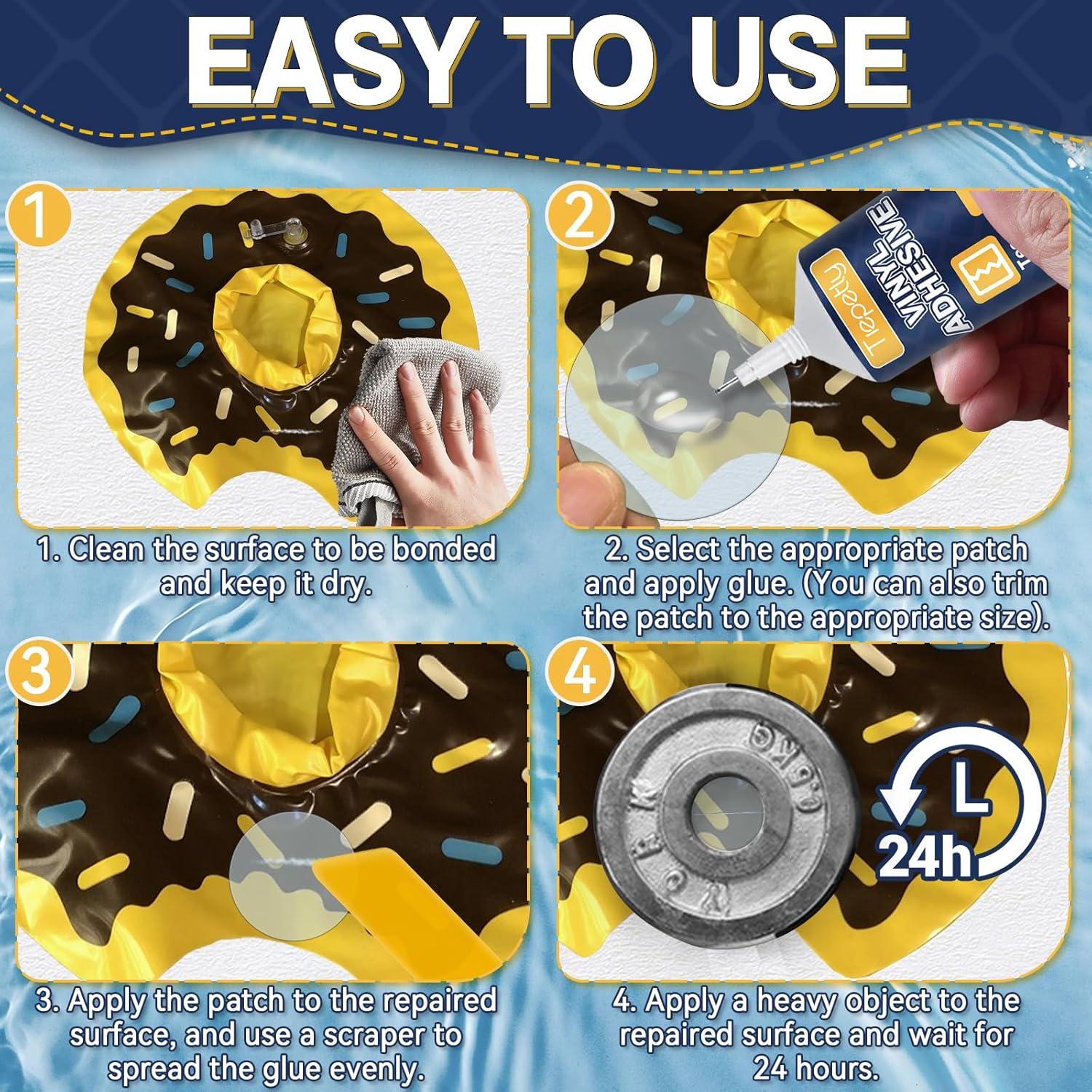 Kit de Reparación de Vinilo Tiepetly 15ml 2pack Impermeable