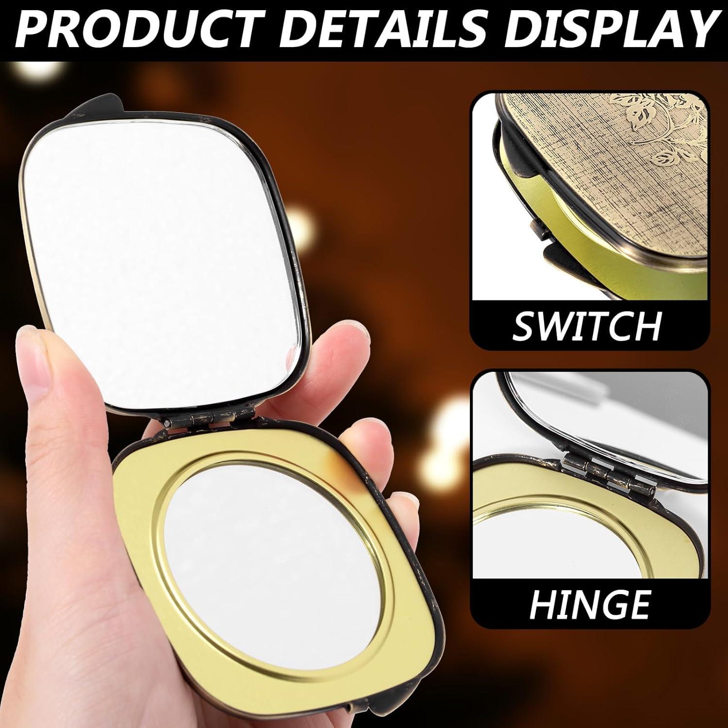 Espejo Compacto LIKSANGMETALS 1X/2X Plegable 7.1x7.6cm Bronce