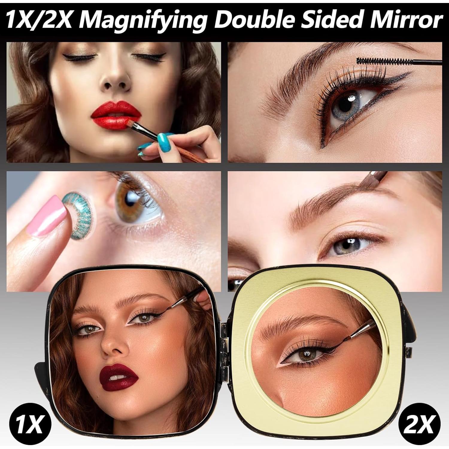 Espejo Compacto LIKSANGMETALS 1X/2X Plegable 7.1x7.6cm Bronce