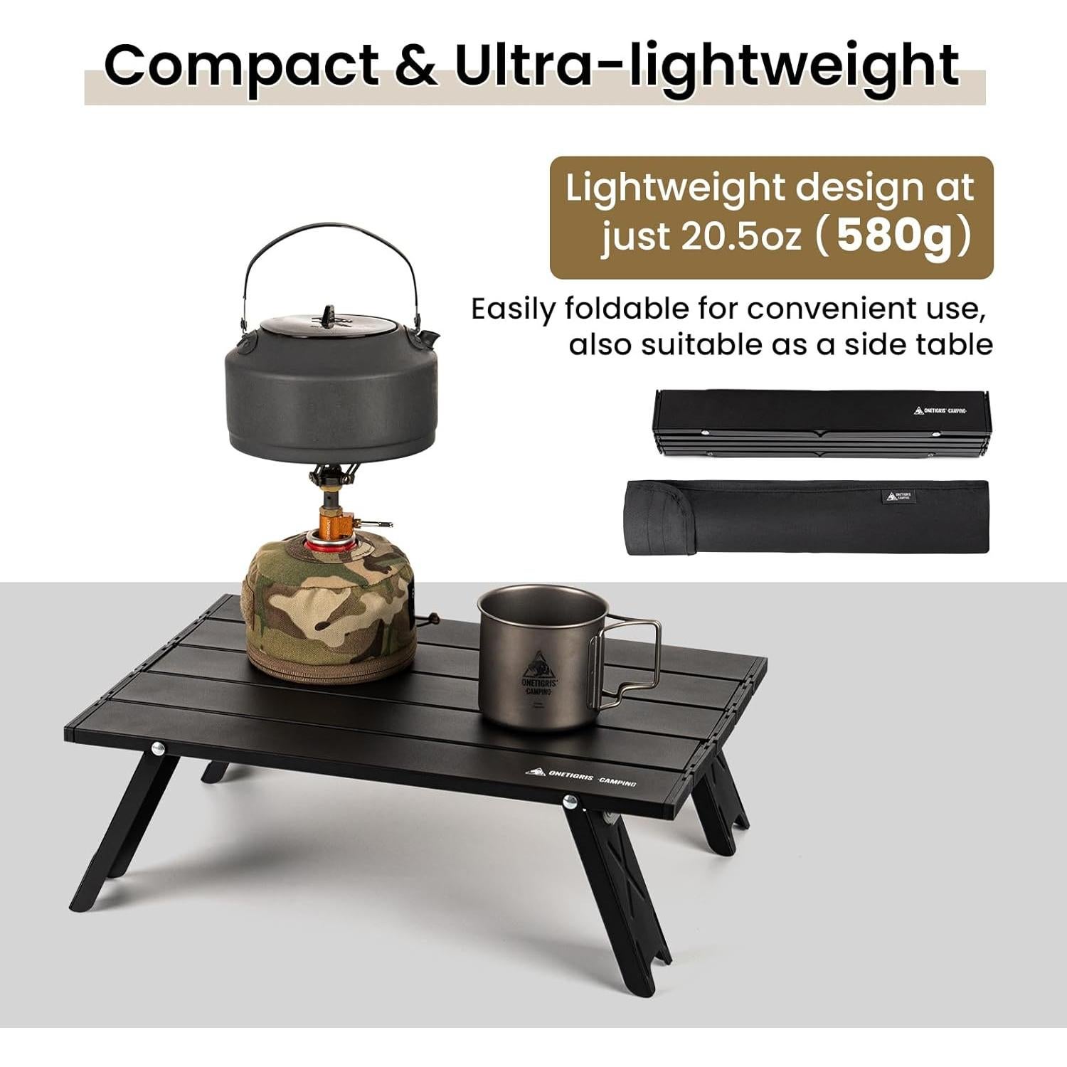 Mesa de Camping OneTigris Plegable Ultraligera 540g