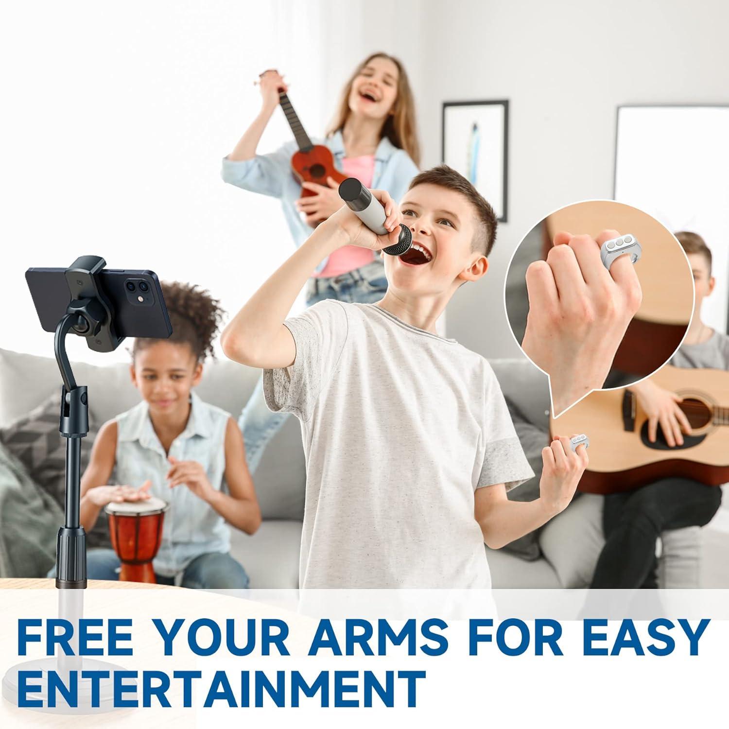 Anillo Control Remoto Bluetooth CKG para TikTok - Plata