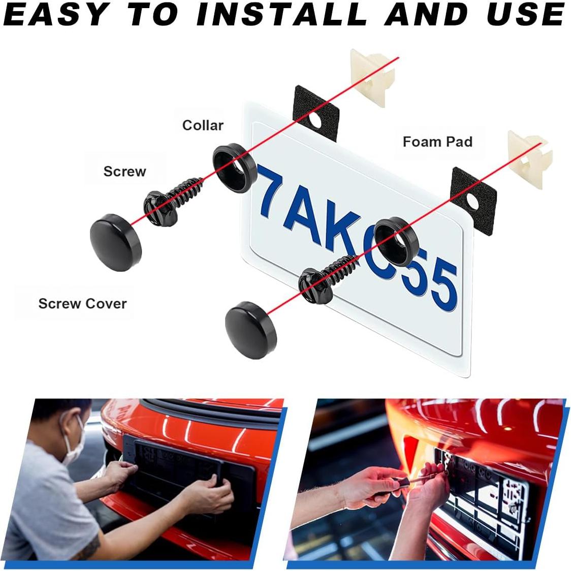 Tornillos Antirrobo para Placas de Matrícula MUQIDA - Acero Inoxidable