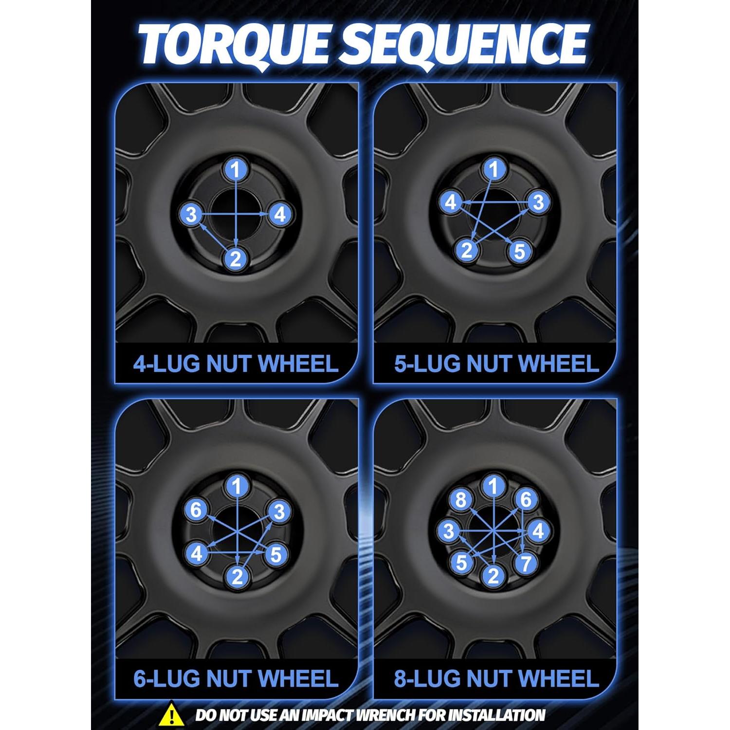 Tuercas de Llanta M12x1.5 SKCOAUTO Juego de 4 con Llave