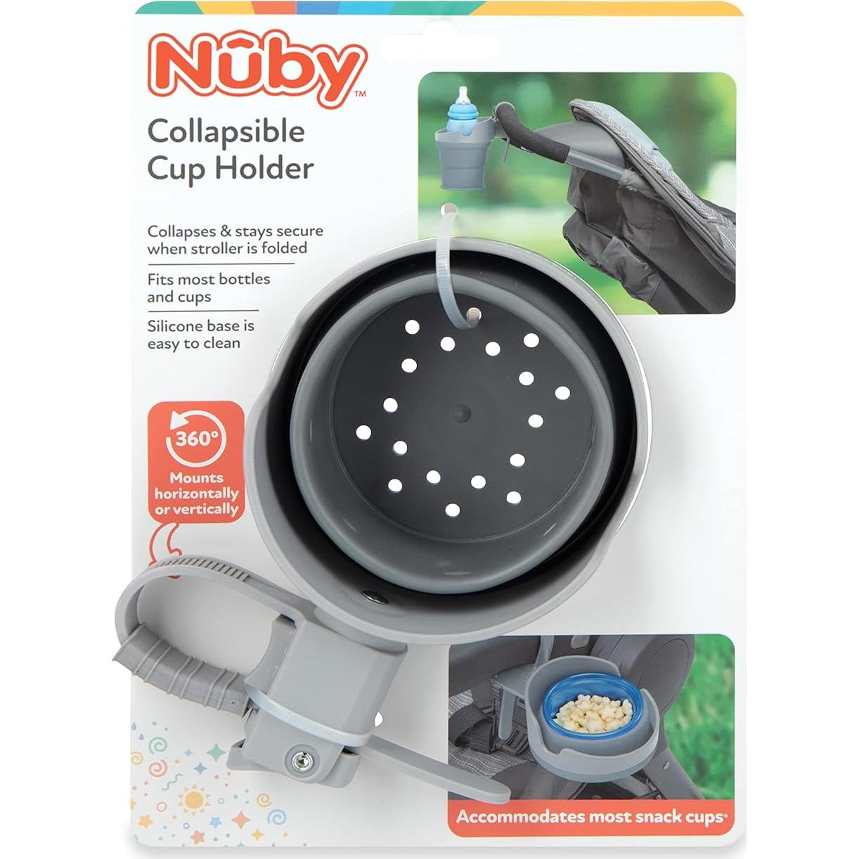 Soporte Plegable para Tazas Nuby Gris - Multiuso y Ajustable