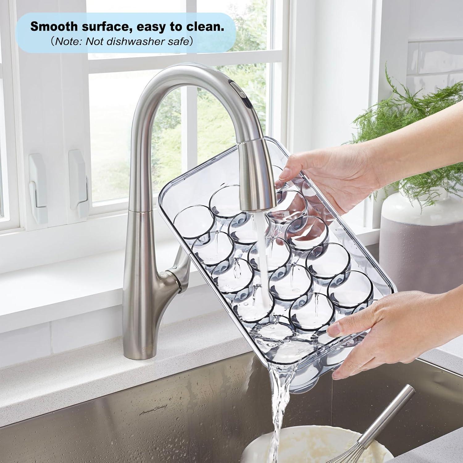 Soporte para Huevos BSTKEY 18 Huevos con Tapa y Escala de Tiempo