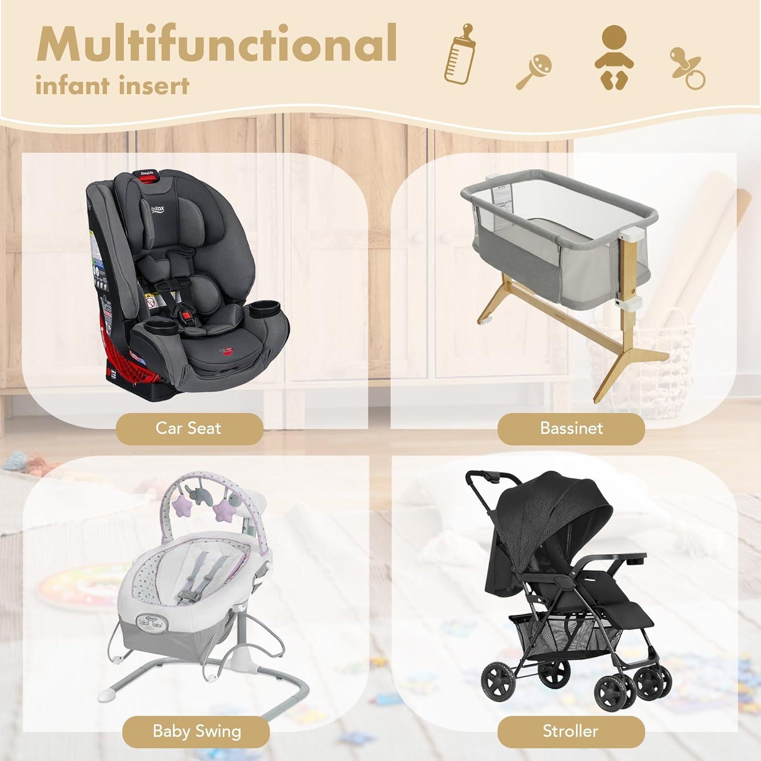 Inserto para Asiento de Auto E1F1NN DOT para Bebés - Soporte Cabeza y Cuerpo