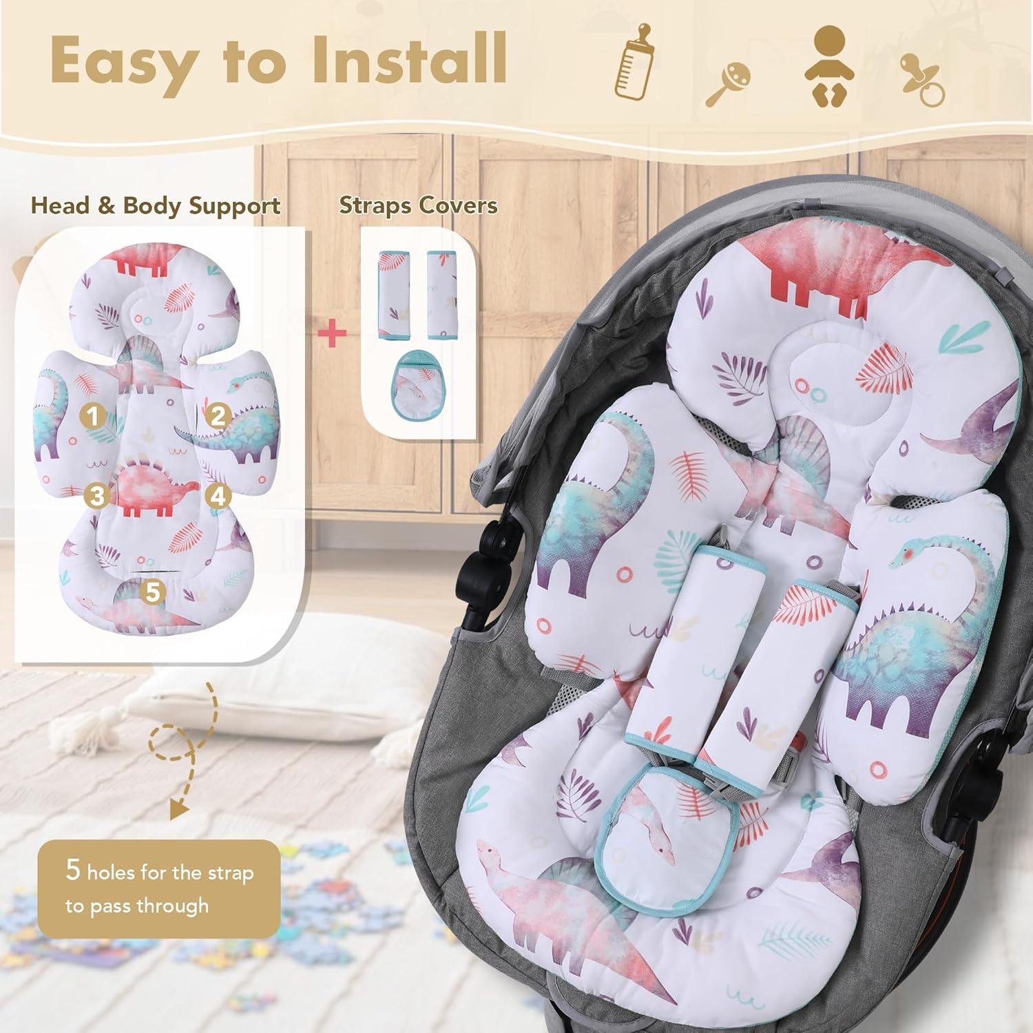 Inserto para Asiento de Auto E1F1NN DOT para Bebés - Soporte Cabeza y Cuerpo