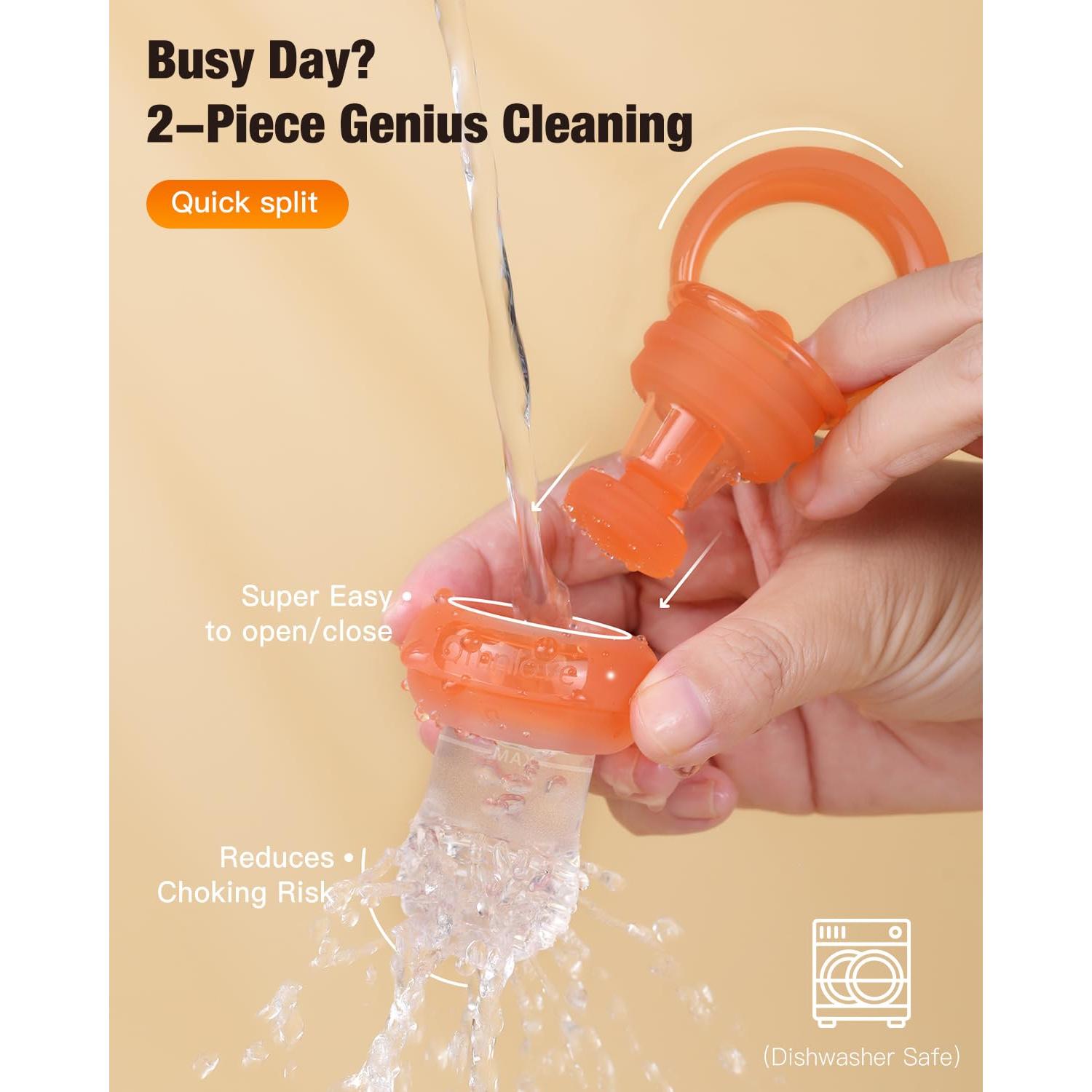 Combo Moldes Popsicle y Alimentador Silicona Bebés 6+ Meses