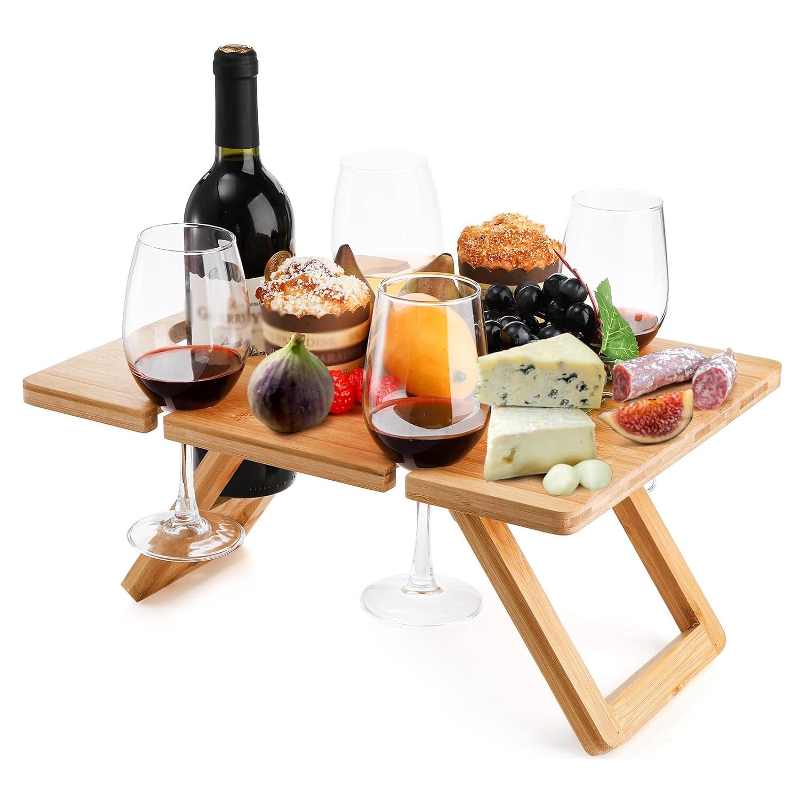 Mesa de Picnic Plegable Youeon para Vino y Aperitivos