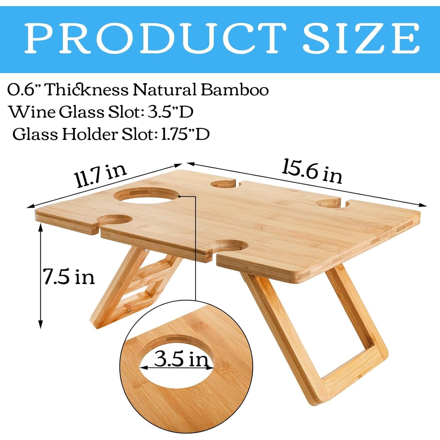 Mesa de Picnic Plegable Youeon para Vino y Aperitivos