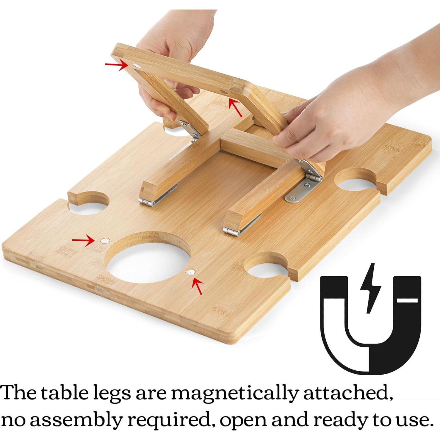 Mesa de Picnic Plegable Youeon para Vino y Aperitivos