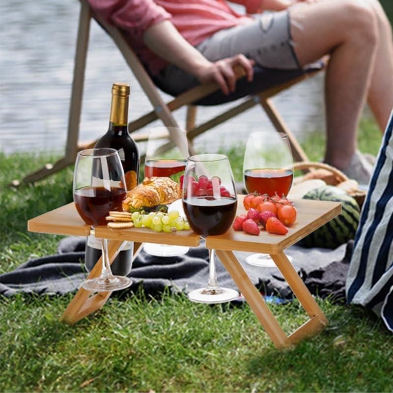 Mesa de Picnic Plegable Youeon para Vino y Aperitivos