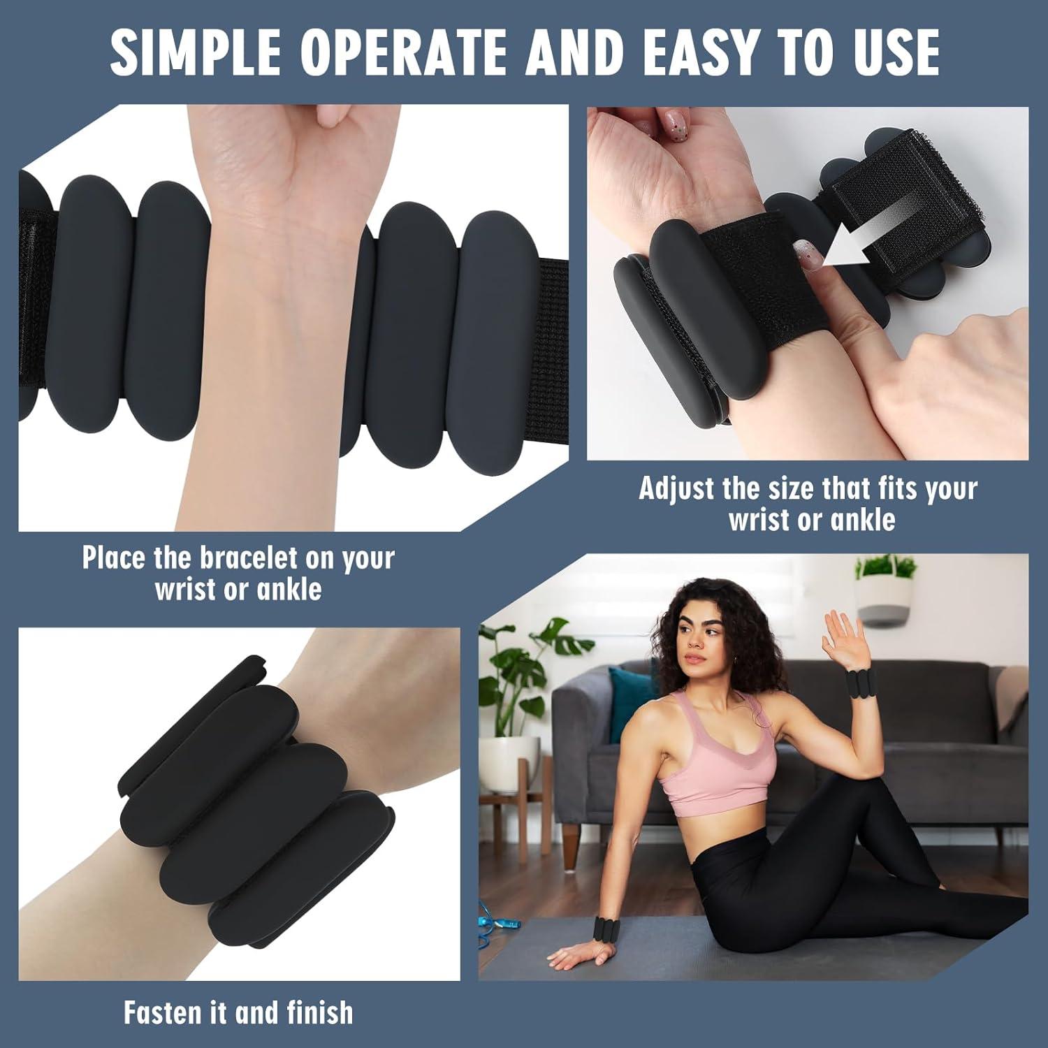 Pesas de Muñeca Ajustables MESUADESI 0.45 kg - 1 Par