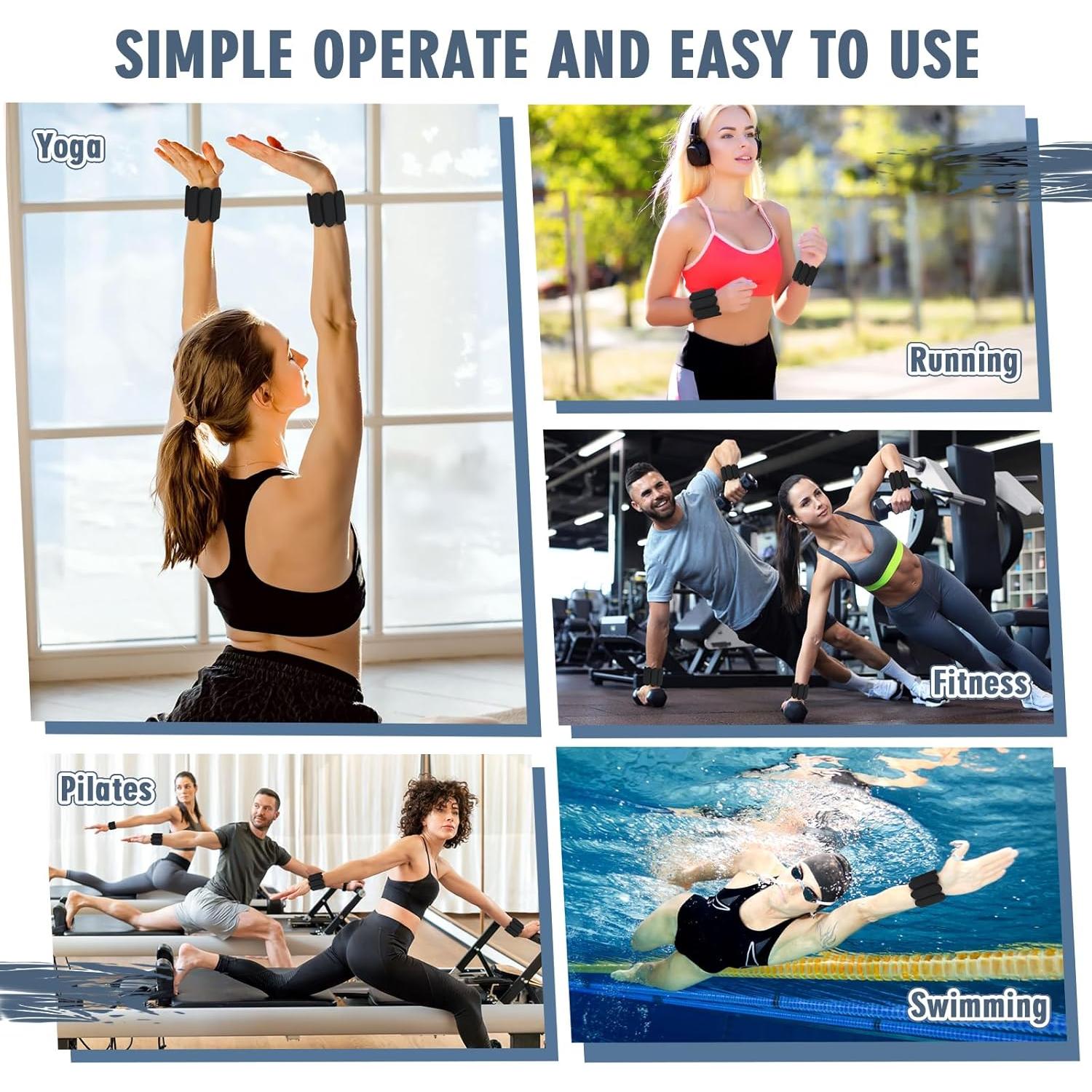 Pesas de Muñeca Ajustables MESUADESI 0.45 kg - 1 Par