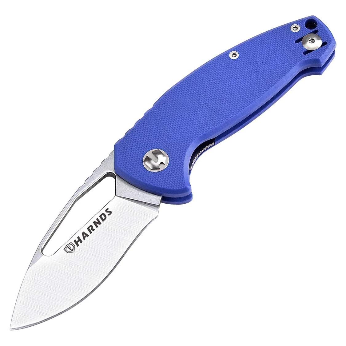 Cuchillo Plegable Harnds CK6120 Azul con Hoja de Acero AUS-8