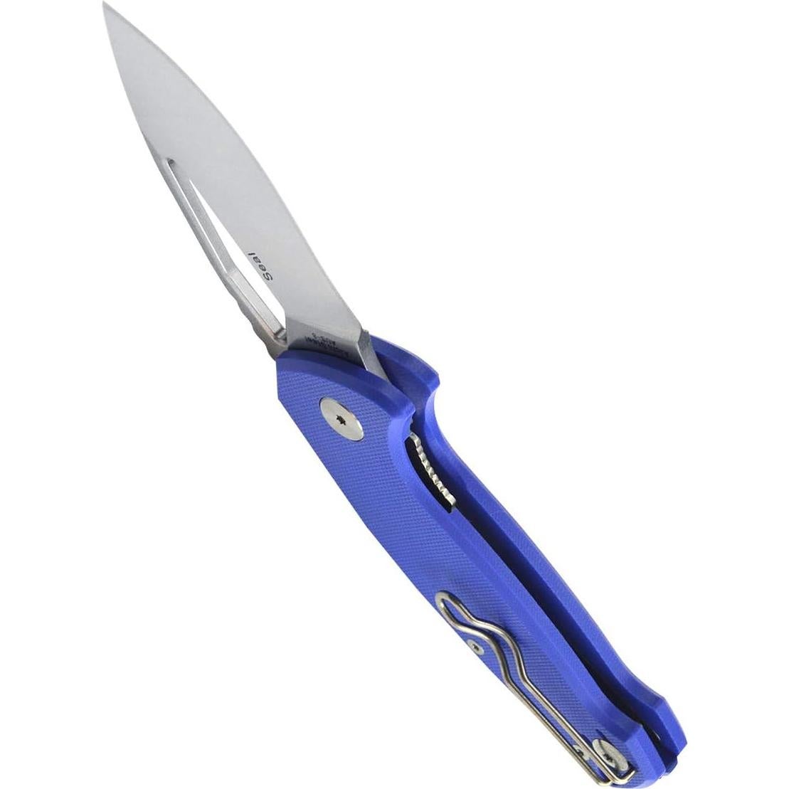 Cuchillo Plegable Harnds CK6120 Azul con Hoja de Acero AUS-8