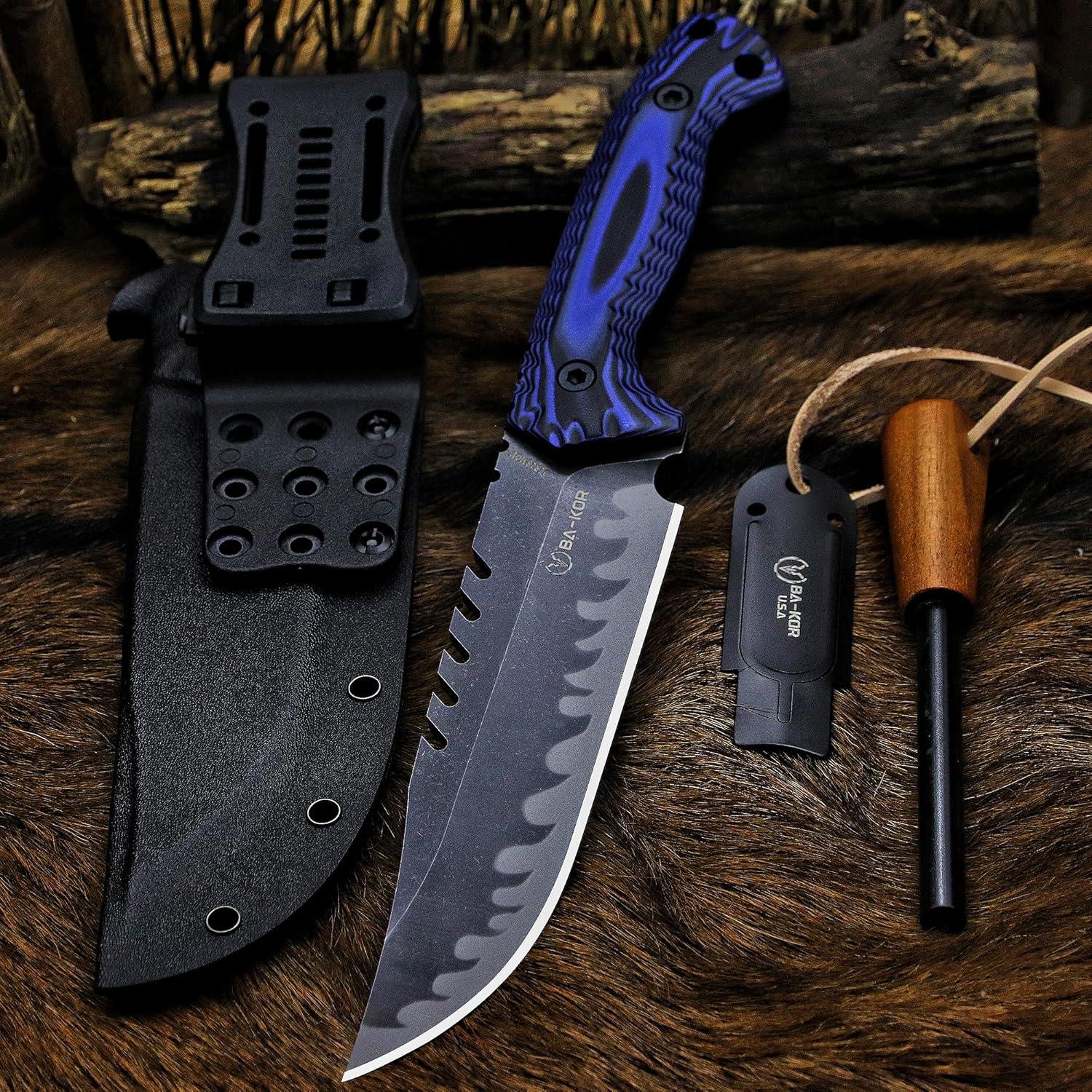 Cuchillo de Caza BA-KOR BA-JBA 31.5cm Acero 9CR18MoV G10