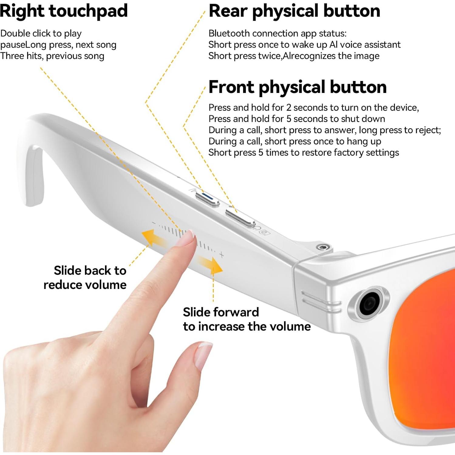 Gafas Inteligentes KLSYQ W610 con Cámara 32 MP y AI