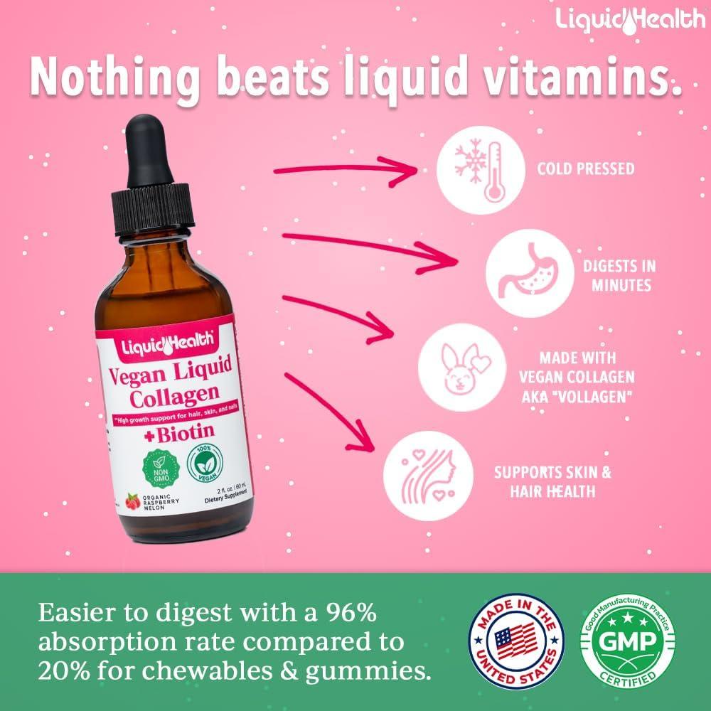 Colágeno Líquido Vegano Liquid Health 59.15 ml - Biotina