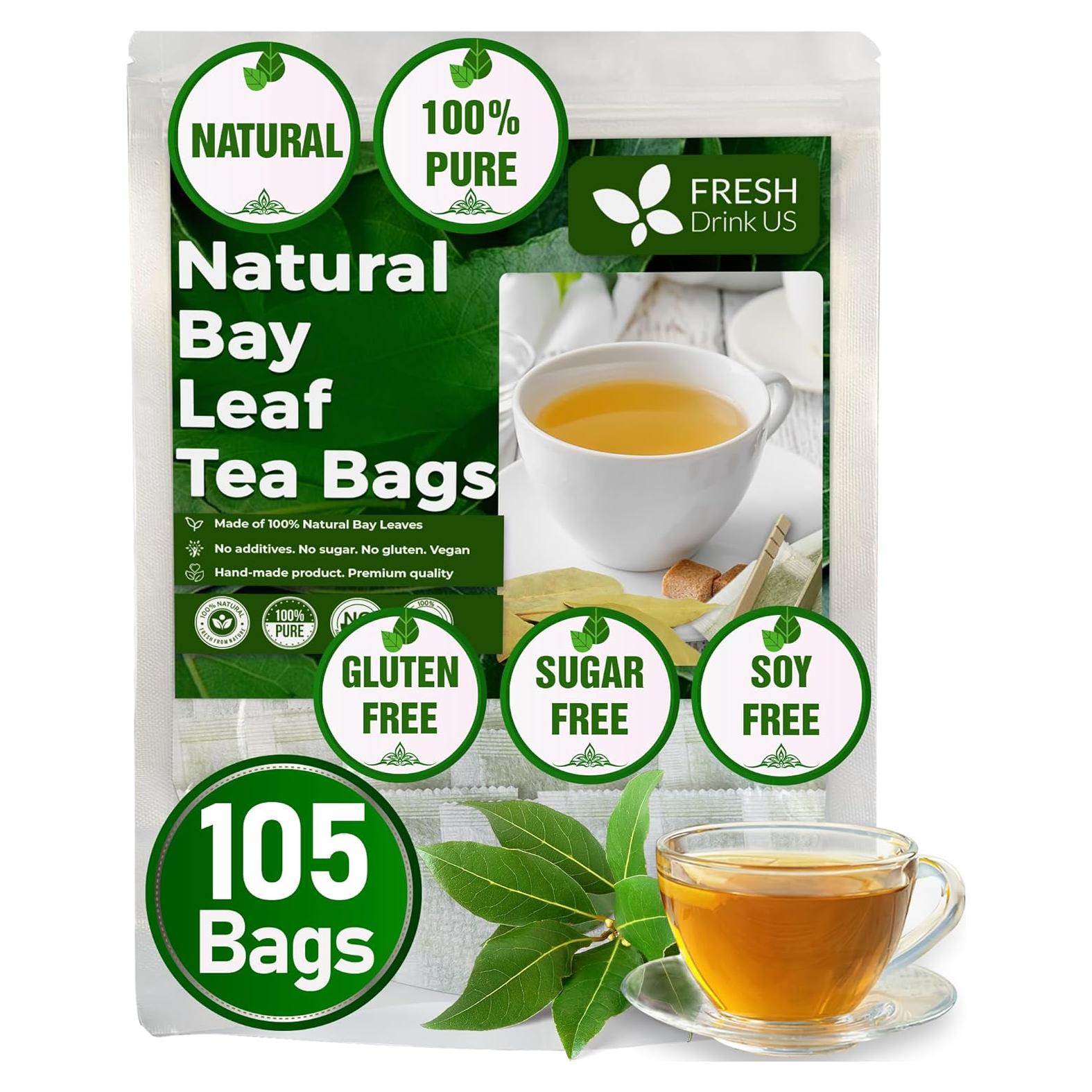 Té de Hojas de Laurel FreshDrinkUS 105 Bolsitas 100% Natural