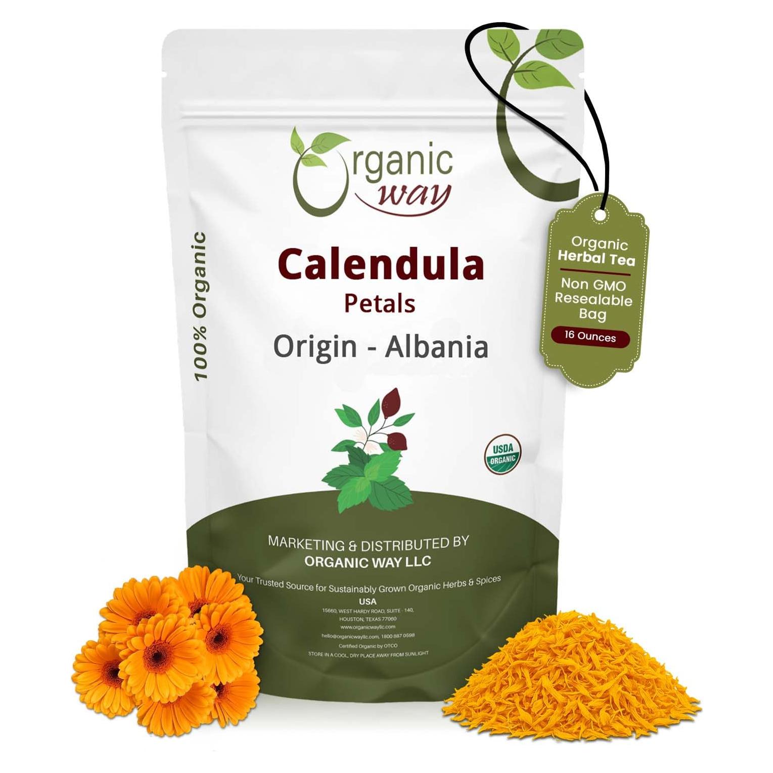 Pétalos de Caléndula Secos Organic Way 0.45 kg - Certificado Orgánico