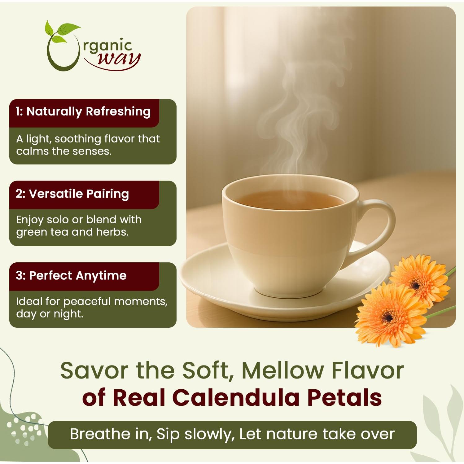 Pétalos de Caléndula Secos Organic Way 0.45 kg - Certificado Orgánico