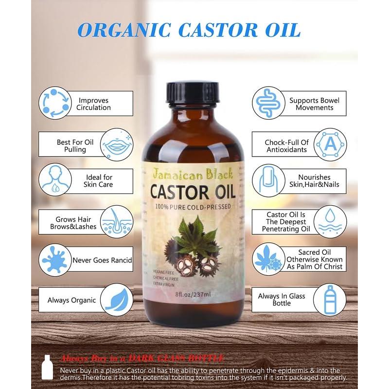 Aceite de Ricino Negro Jamaicano Zhongxiang 236ml Orgánico
