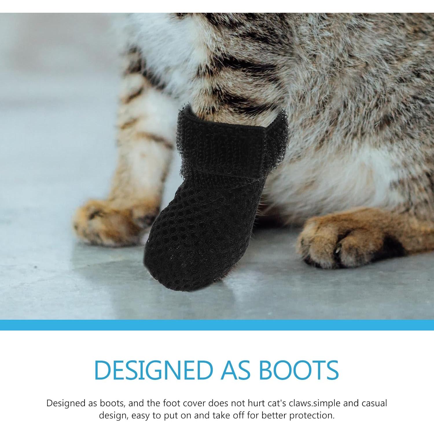 Cubiertas de patas de gato Ipetboom negras 8x7cm antiescarificación