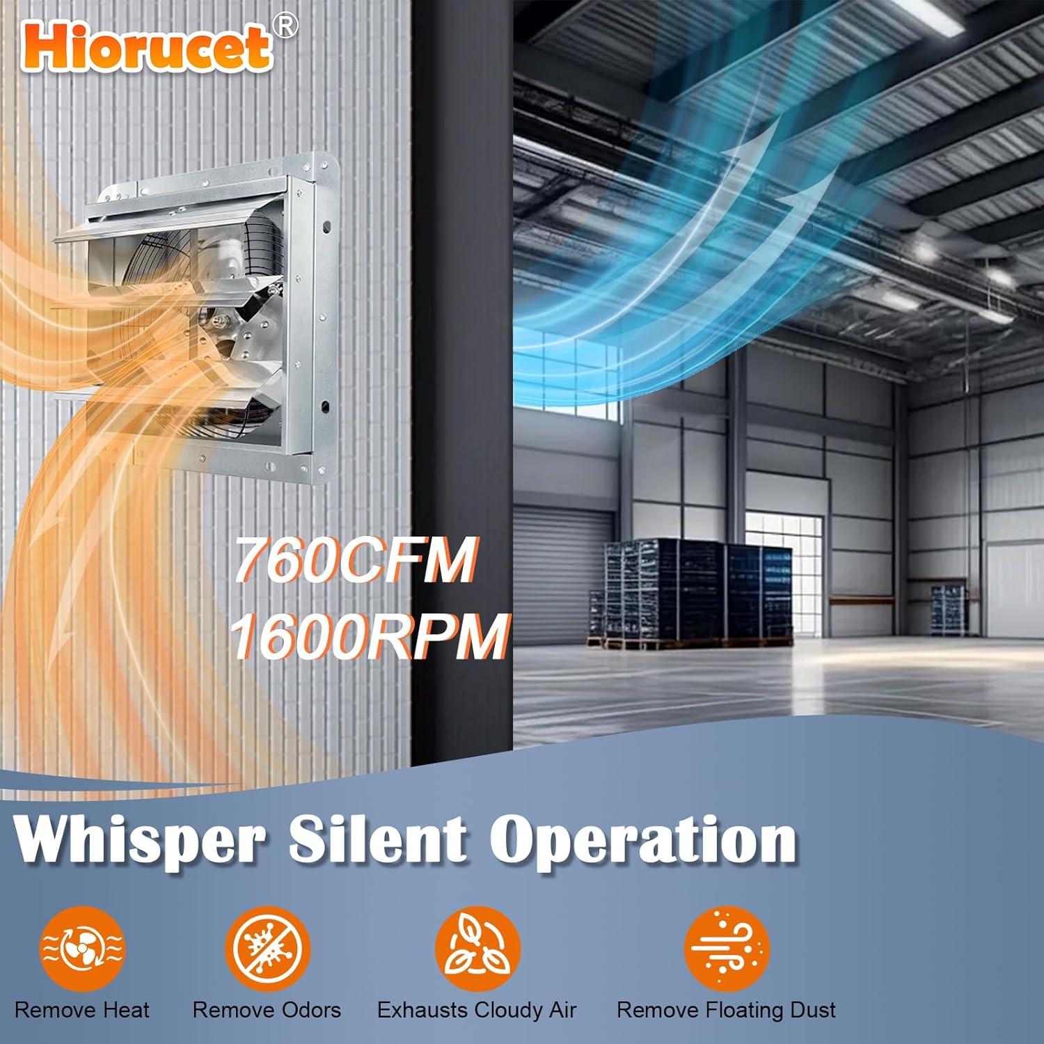 Ventilador de Escape Hiorucet 7" Montaje en Pared 760CFM